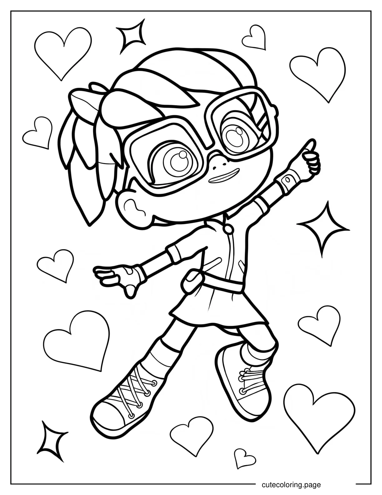 Abby Hatcher Dancing Coloring Sheet coloring page