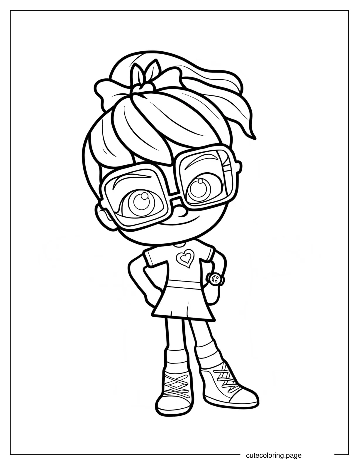 Easy Abby Hatcher Outline Coloring Page For Kids coloring page