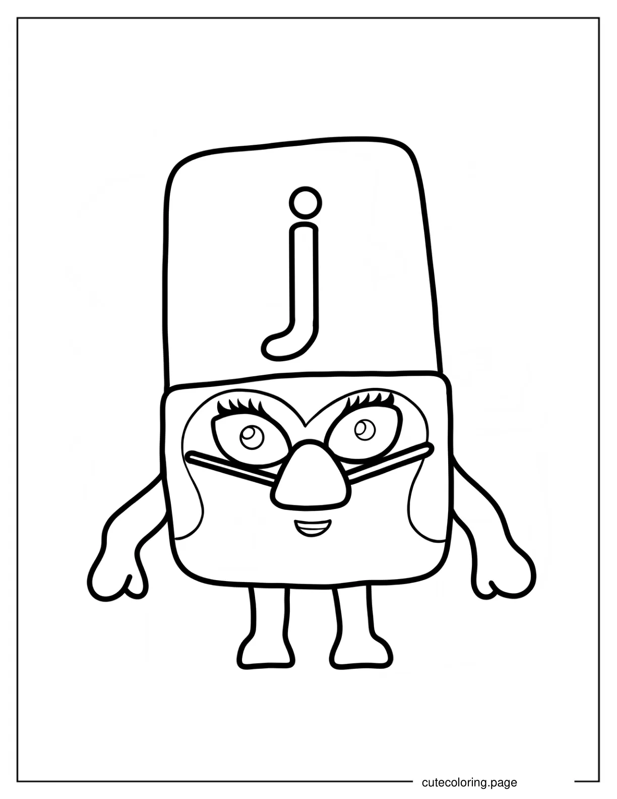 Cute Alphablock J Coloring Page For Preschoolers coloring page