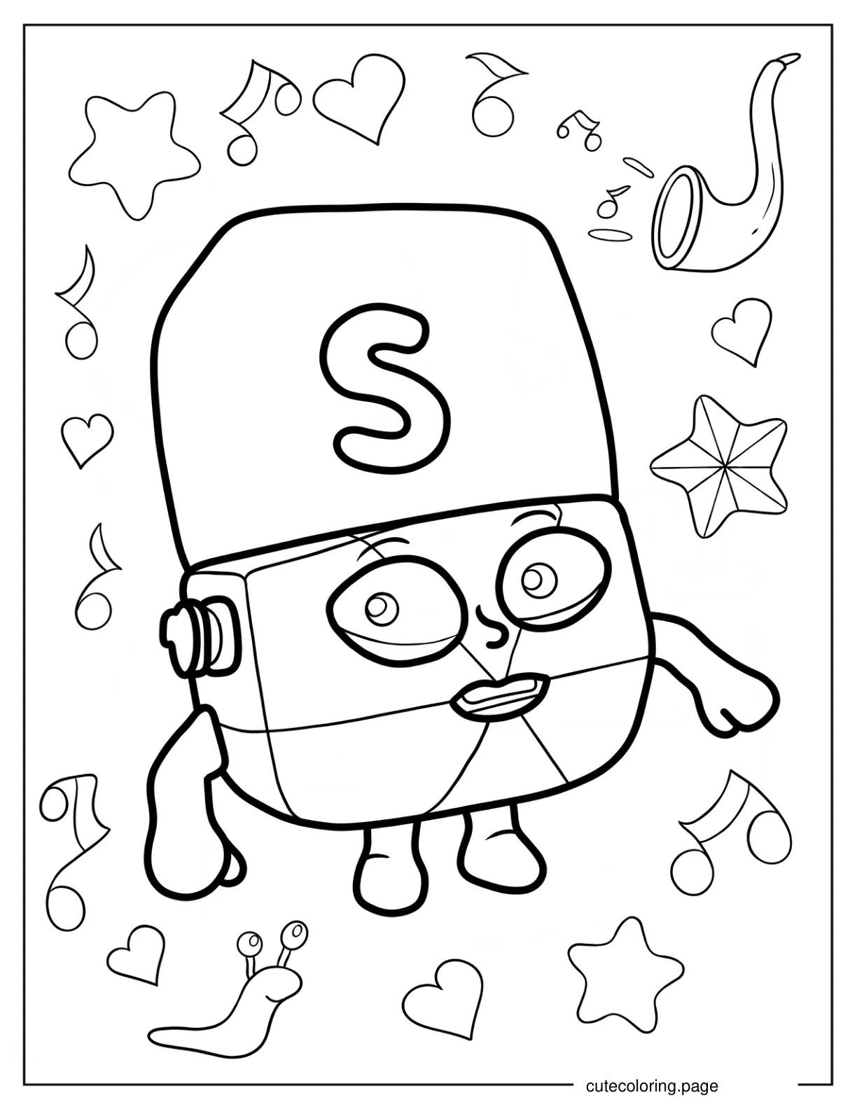 Pretty Alphablock S Coloring Sheet coloring page