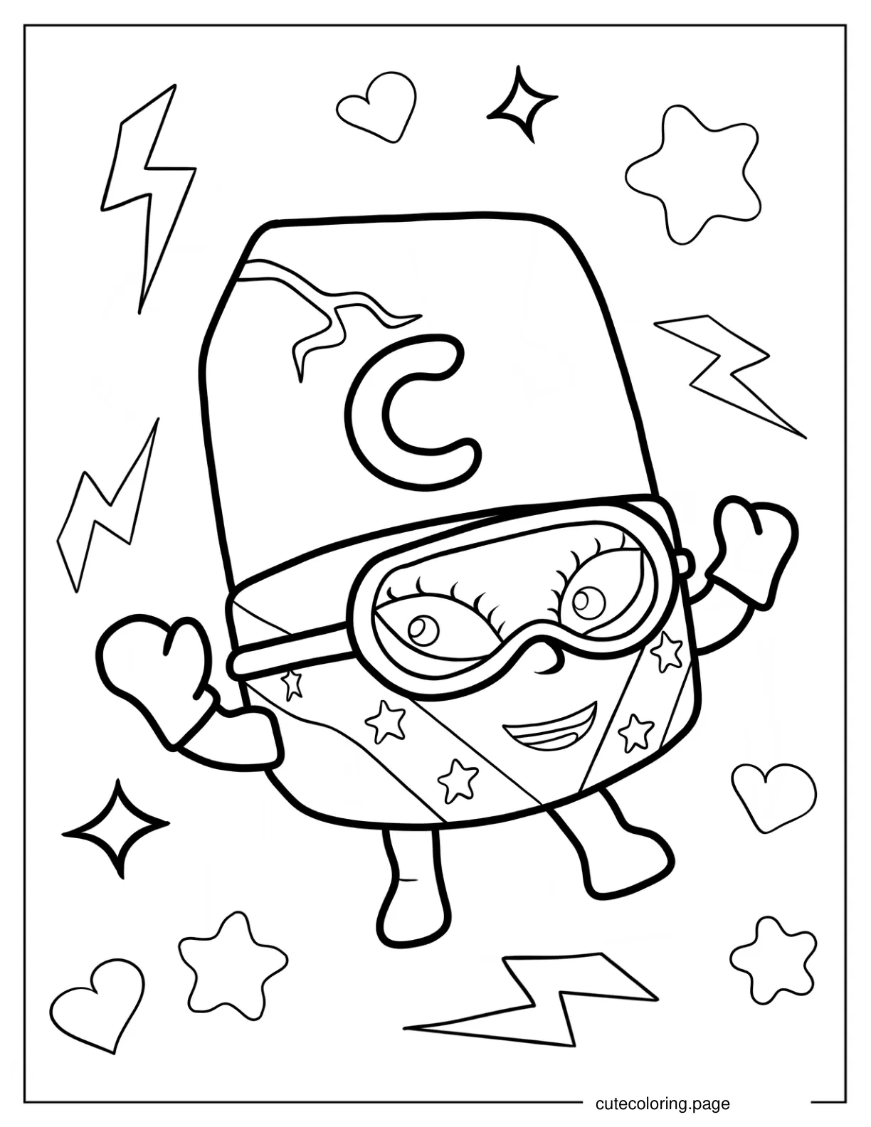 Rockstar Alphablock C coloring page