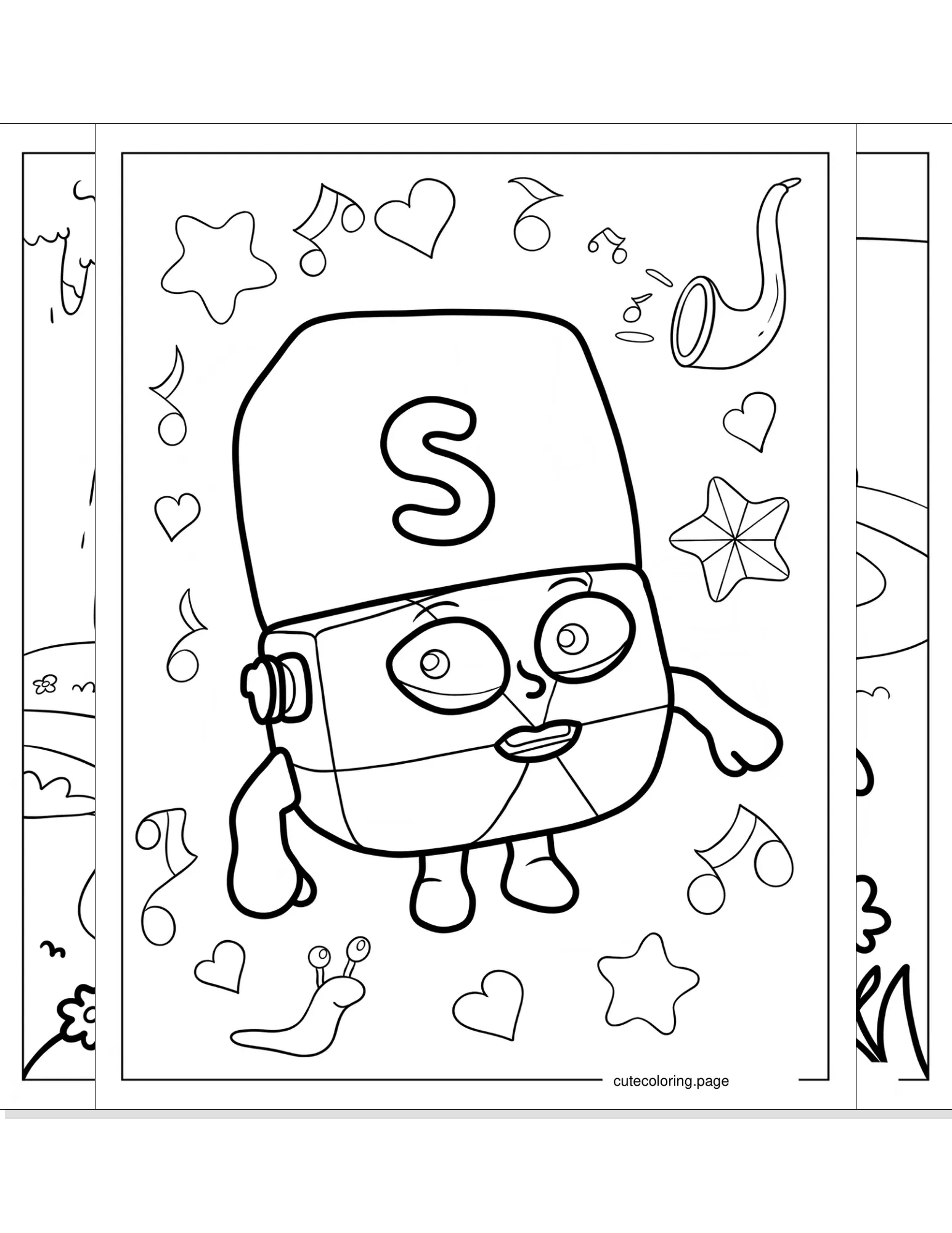 alphablock coloring pages coloring page