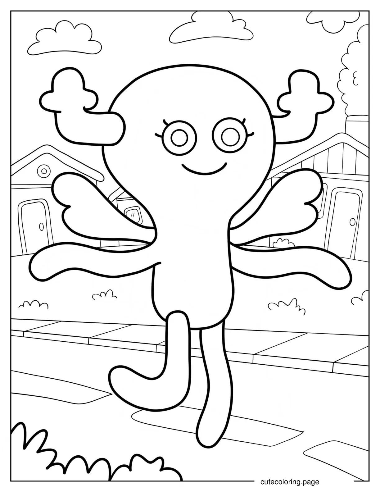 Easy Penny Fitzgerald From The Amazing World Of Gumball Coloring Page coloring page