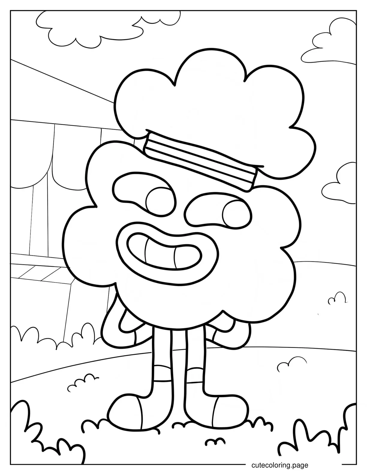 Tobias Wilson Grinning Coloring Sheet For Preschoolers coloring page