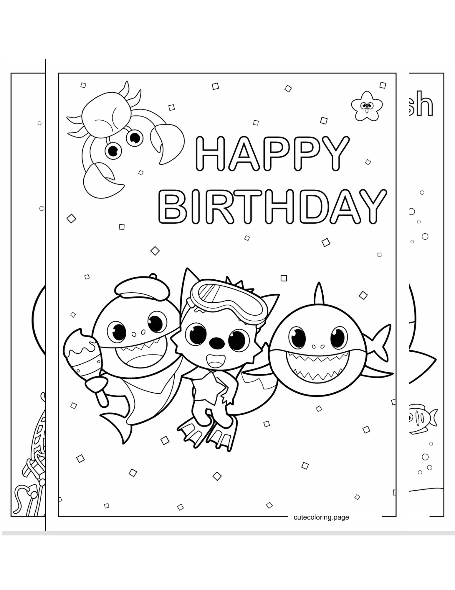 baby shark coloring pages coloring page