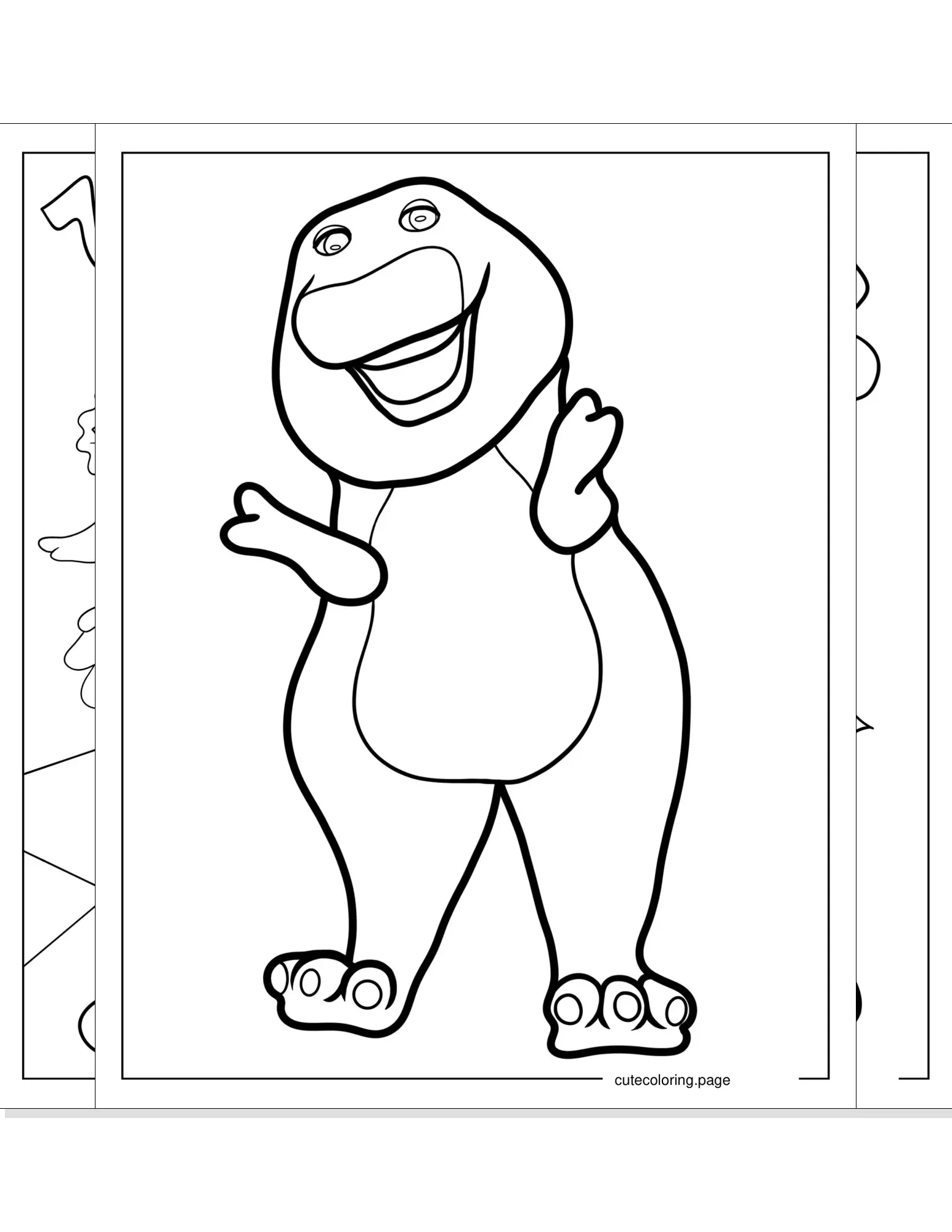 barney coloring pages coloring page