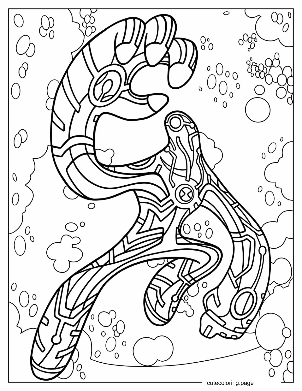 Ben 10 Upgrade Using Powers Coloring Page coloring page