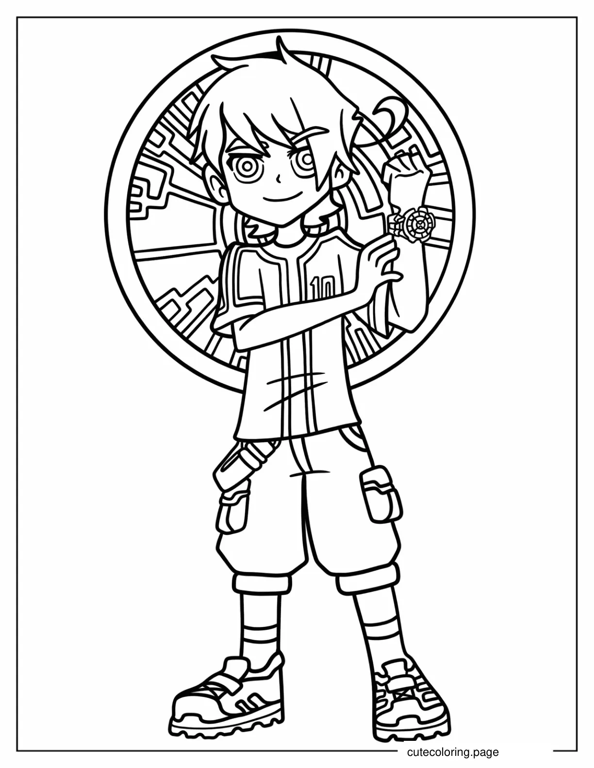 Teenage Ben With Omnitrix Coloring Page coloring page