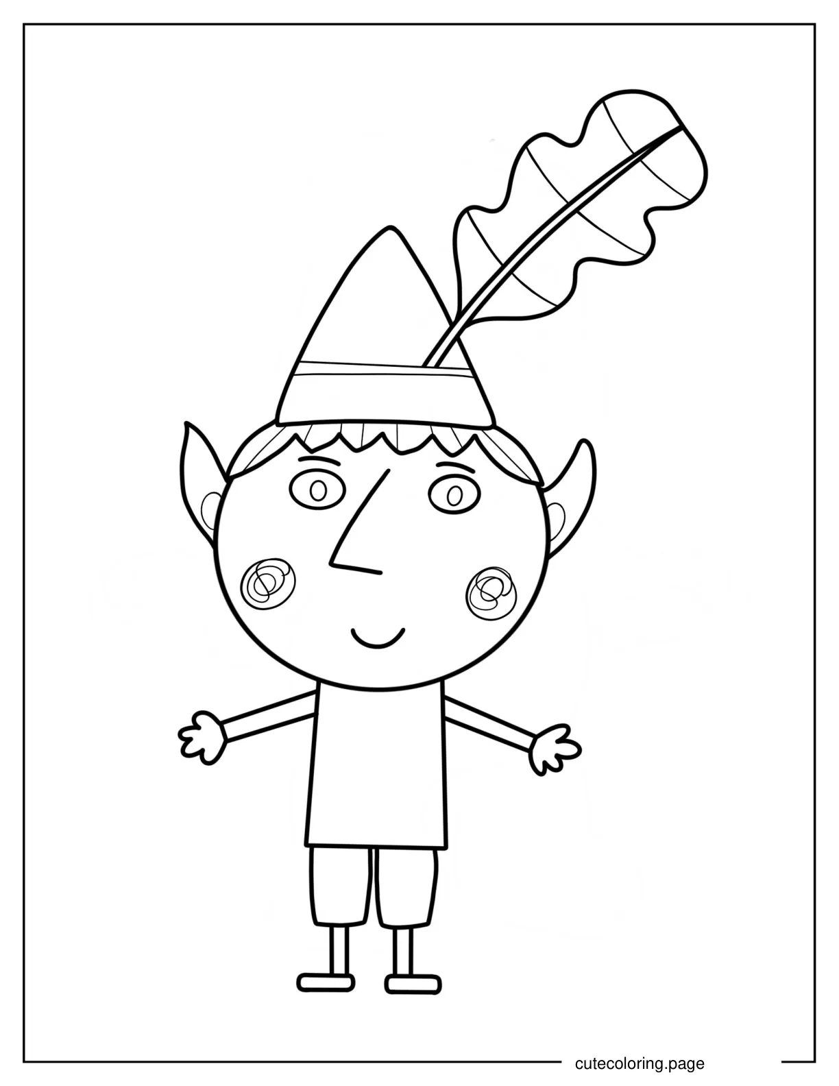 Ben Elf With Arms Open Coloring Page coloring page