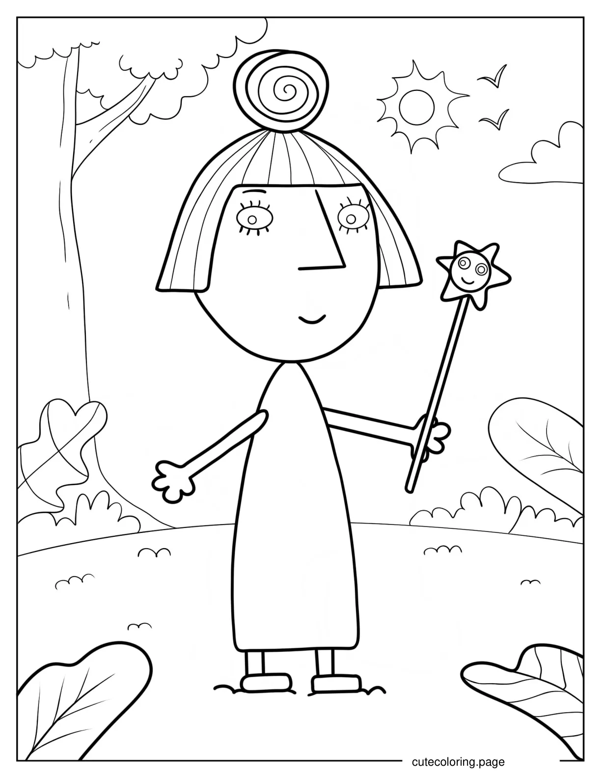 Easy Nanny Plum Coloring Page For Kids coloring page