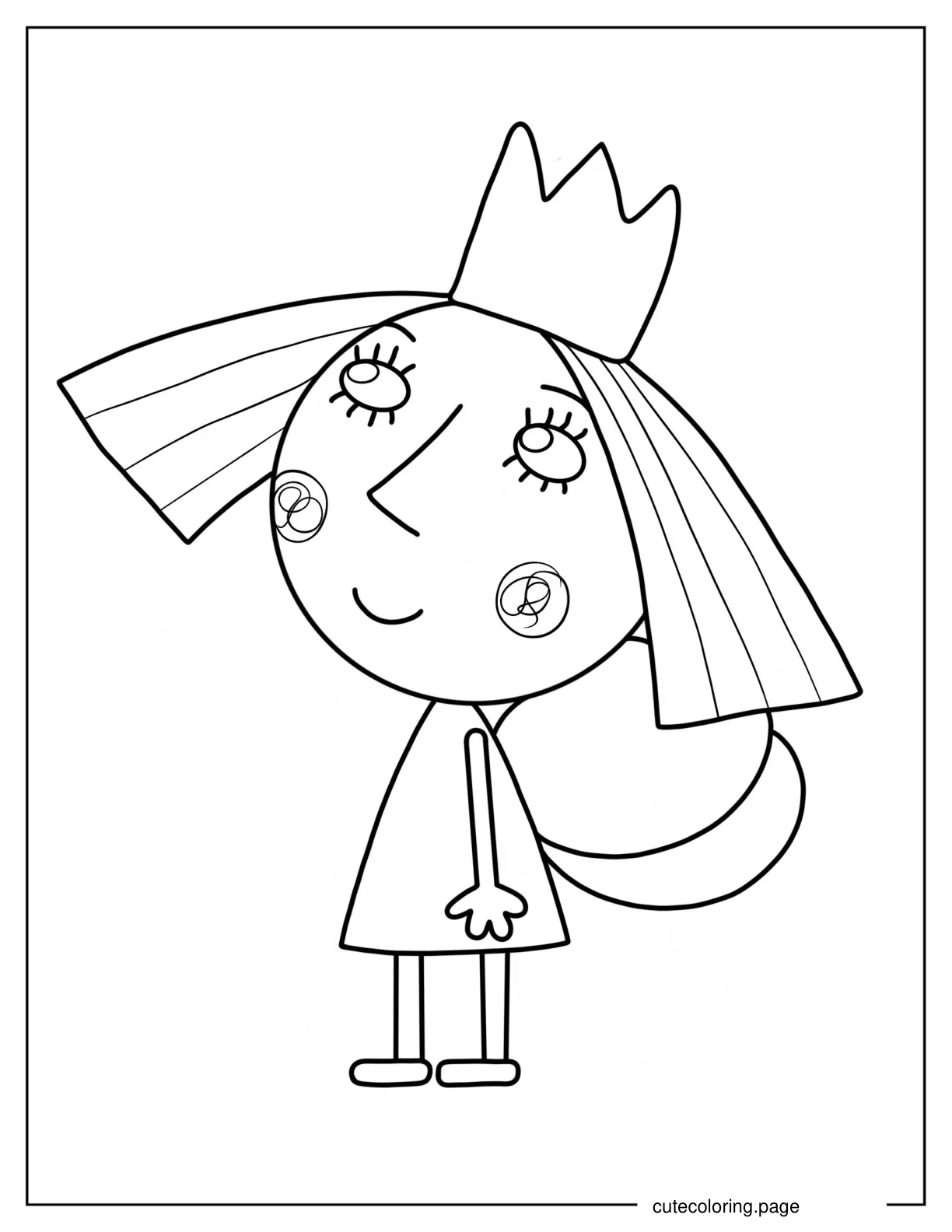 Holly Thistle Looking Up Coloring Page coloring page