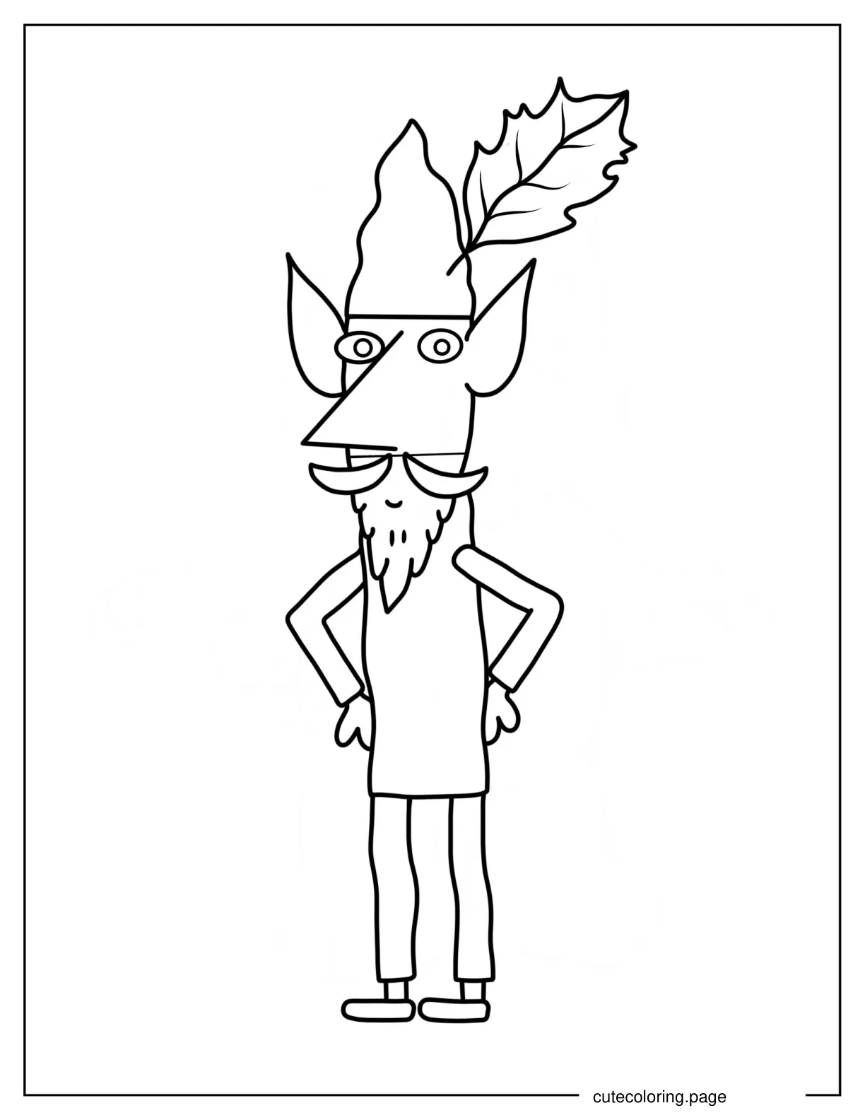 Wise Old Elf Smiling coloring page