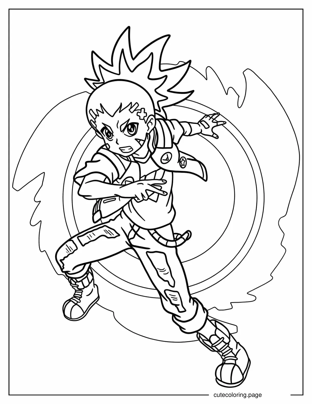 Easy Outline Of Aiger Akabane coloring page