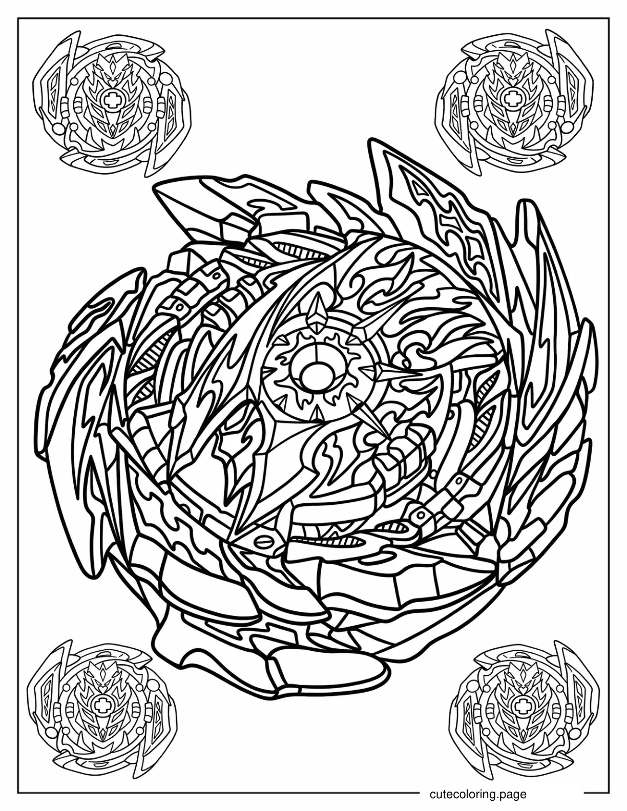 Super Hyperion Xceed 1A Beyblade Coloring Page coloring page