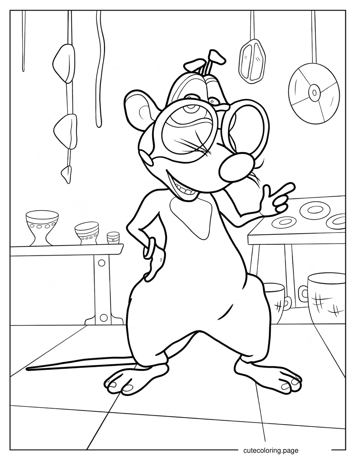 Cute Loola In The Kitchen Coloring Sheet coloring page