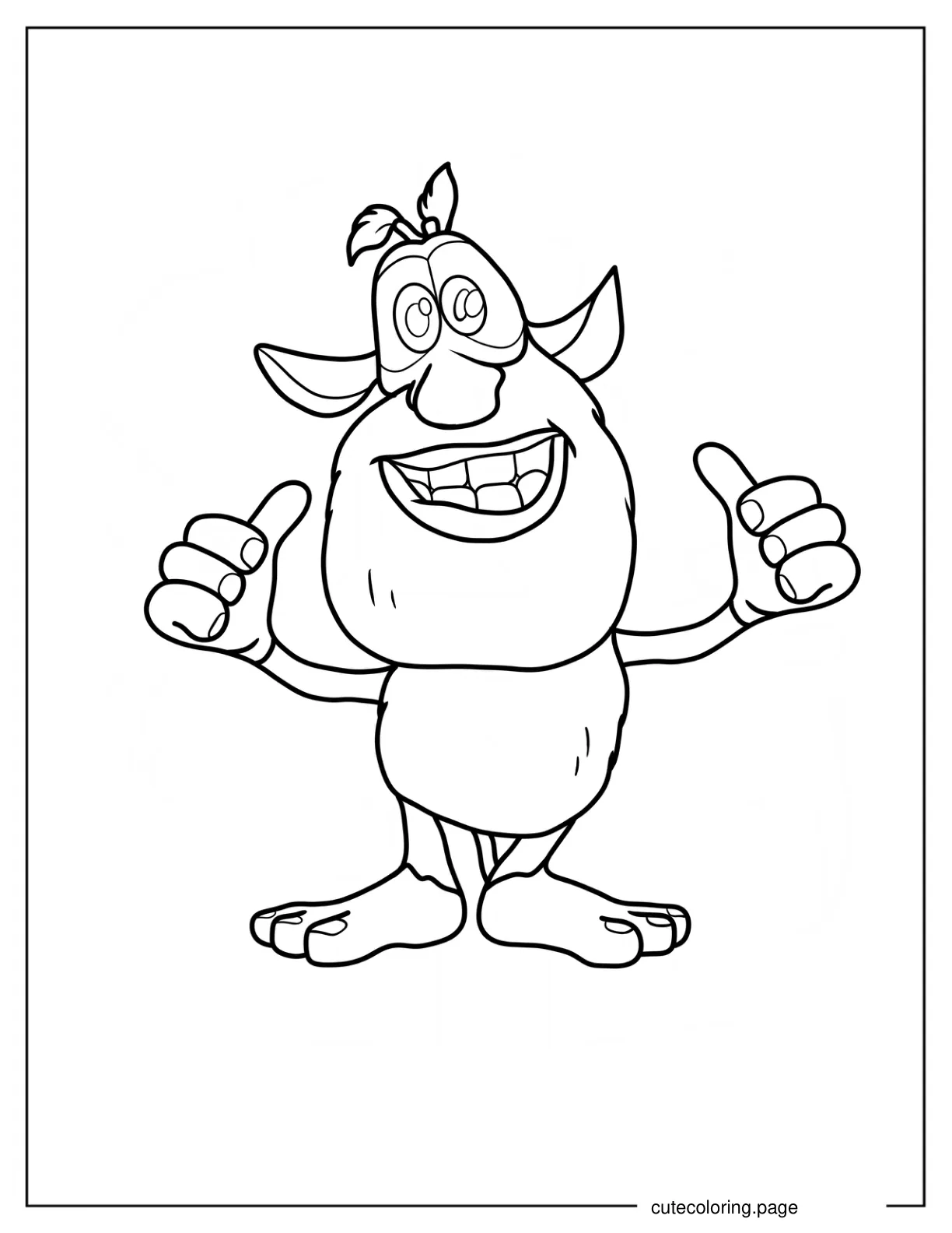 Easy Booba Coloring Page For Kids coloring page