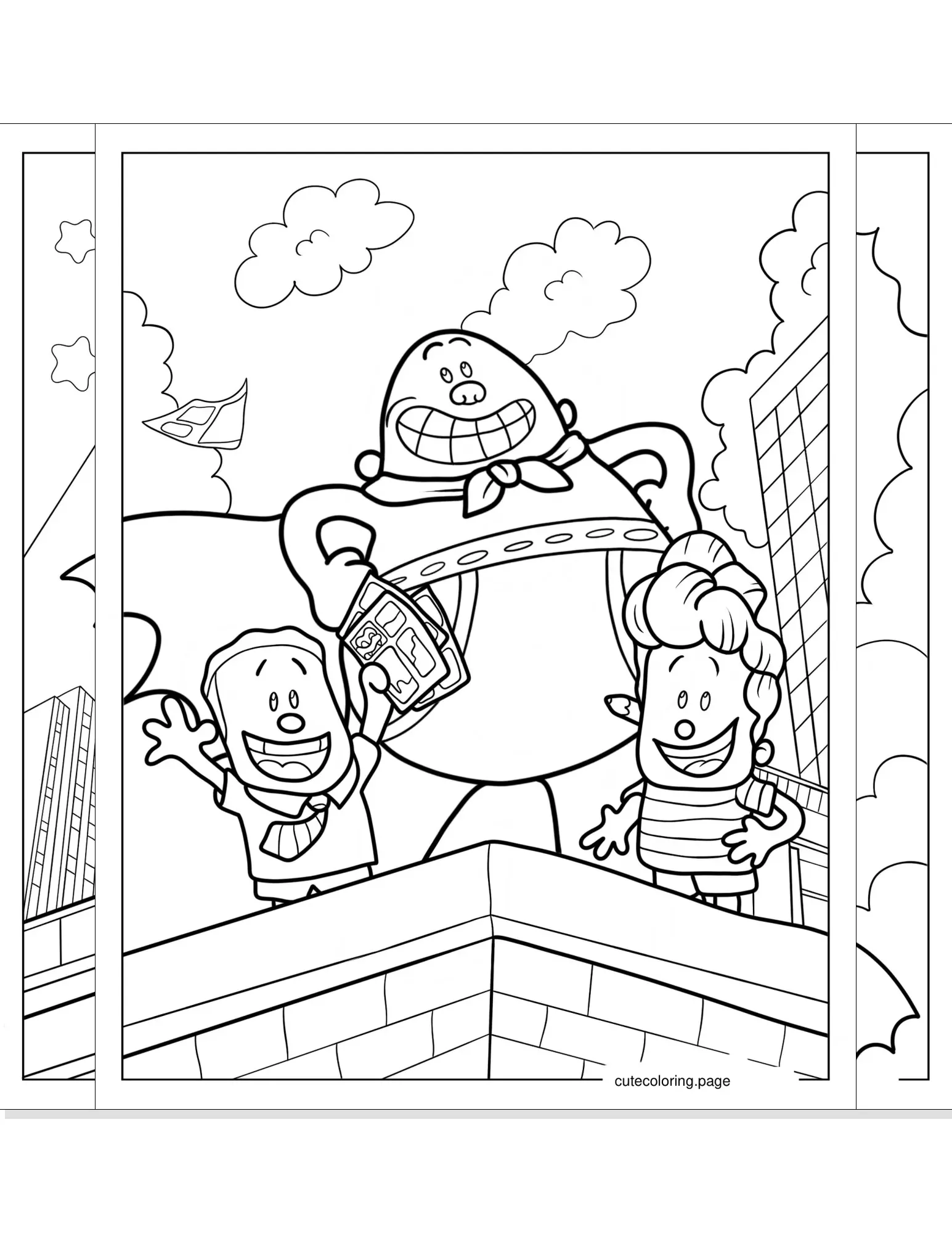 captain underpants coloring pages coloring page