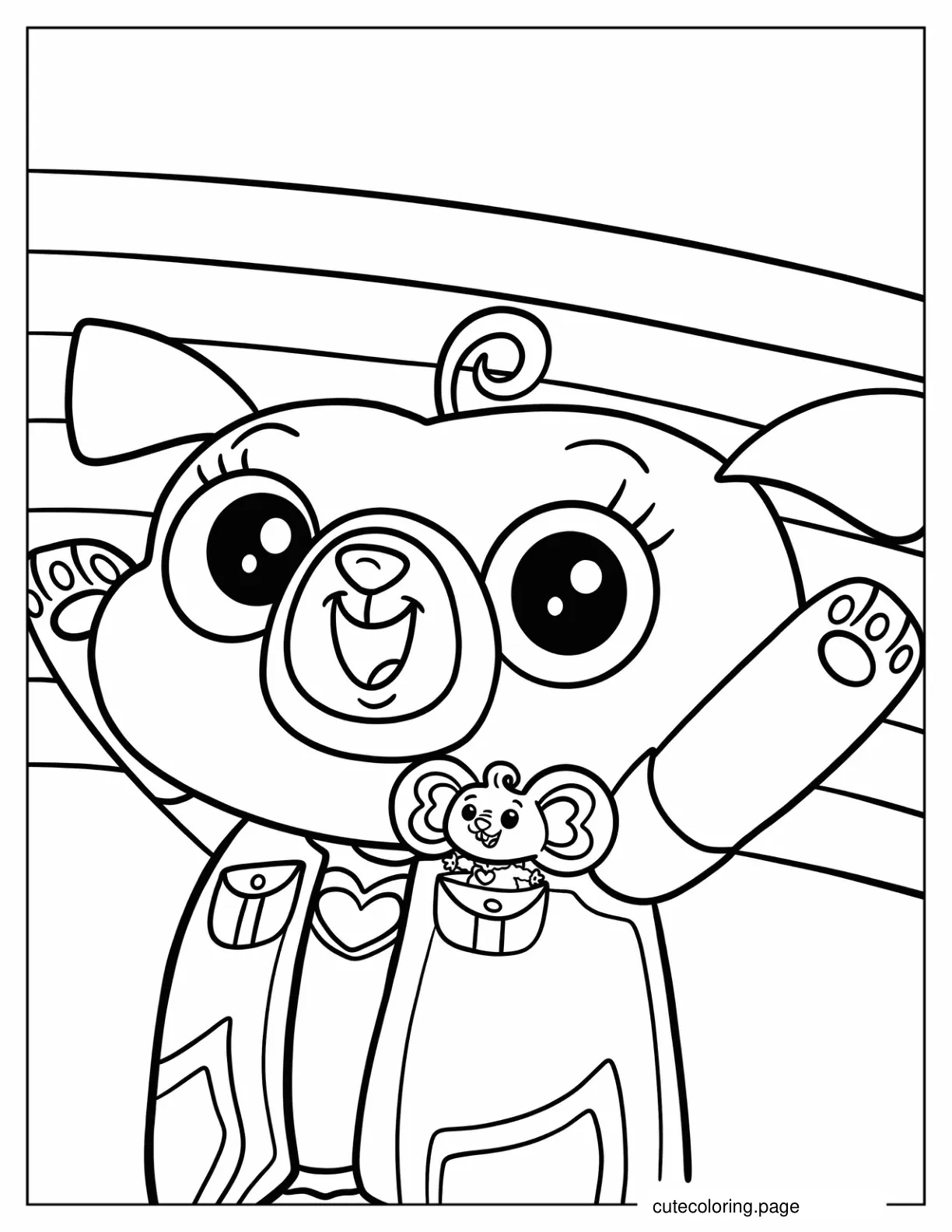 Cute Chip And Potato Coloring Page For Kids coloring page