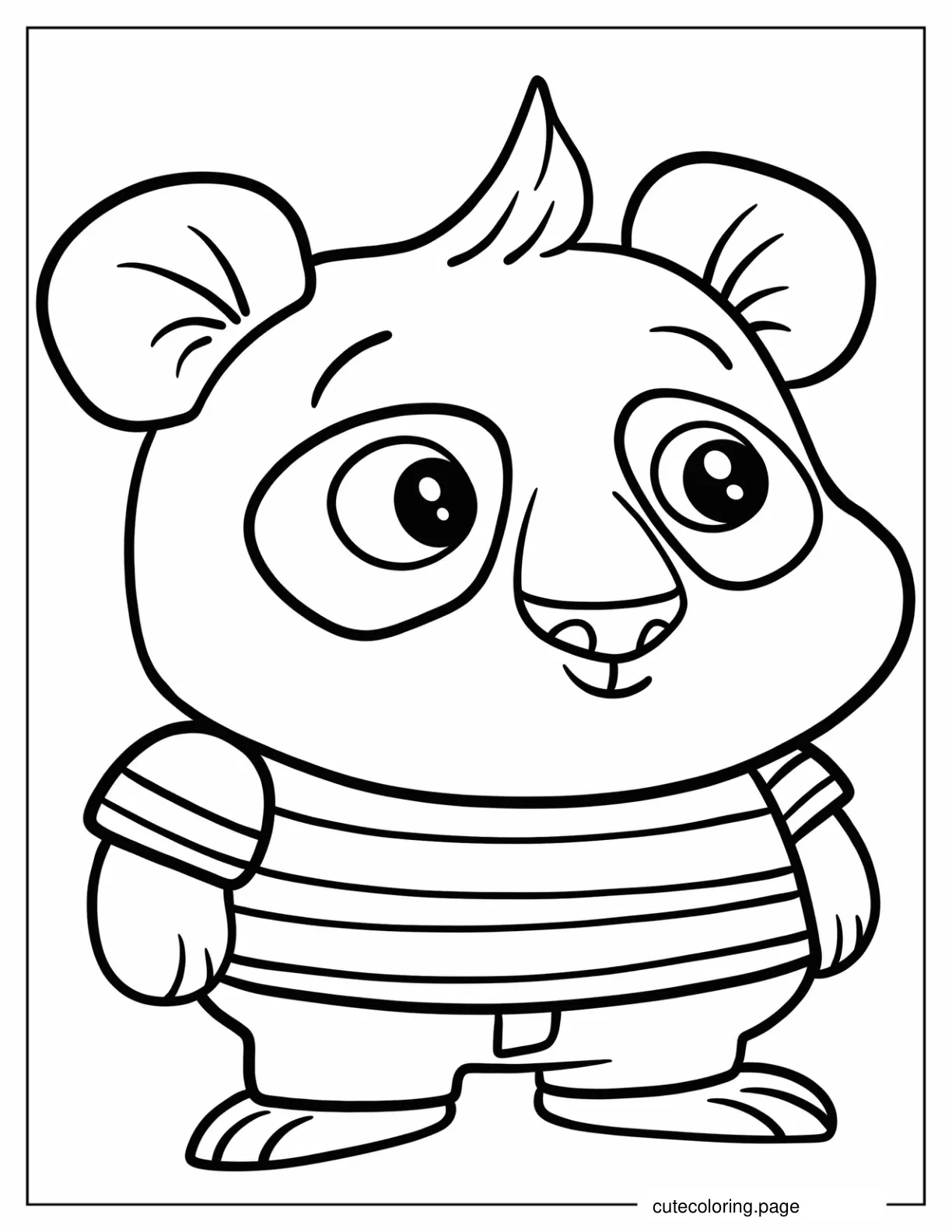 Easy Nico Outline Coloring Page For Kids coloring page