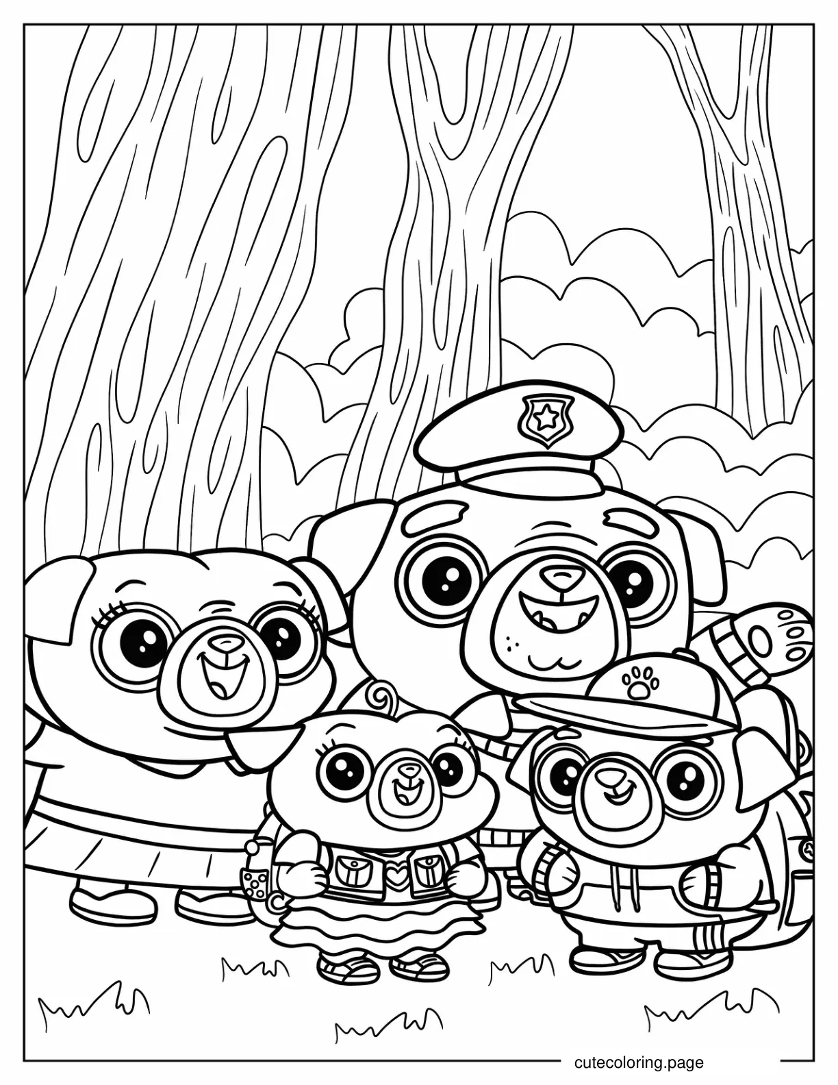 Little Momma Little Poppa Chip And Spud Coloring Page coloring page