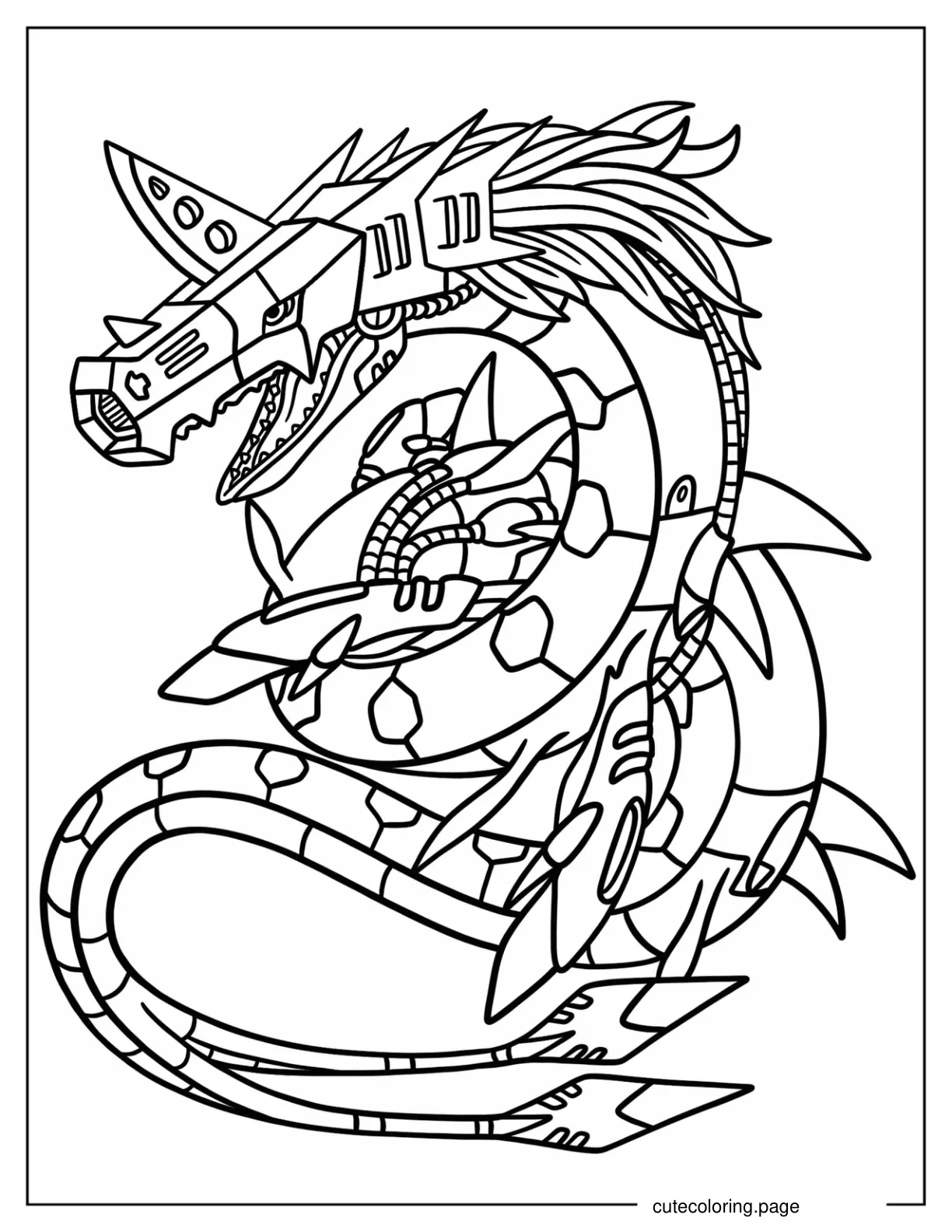 Digimon Metal Seadramon Coloring Page coloring page