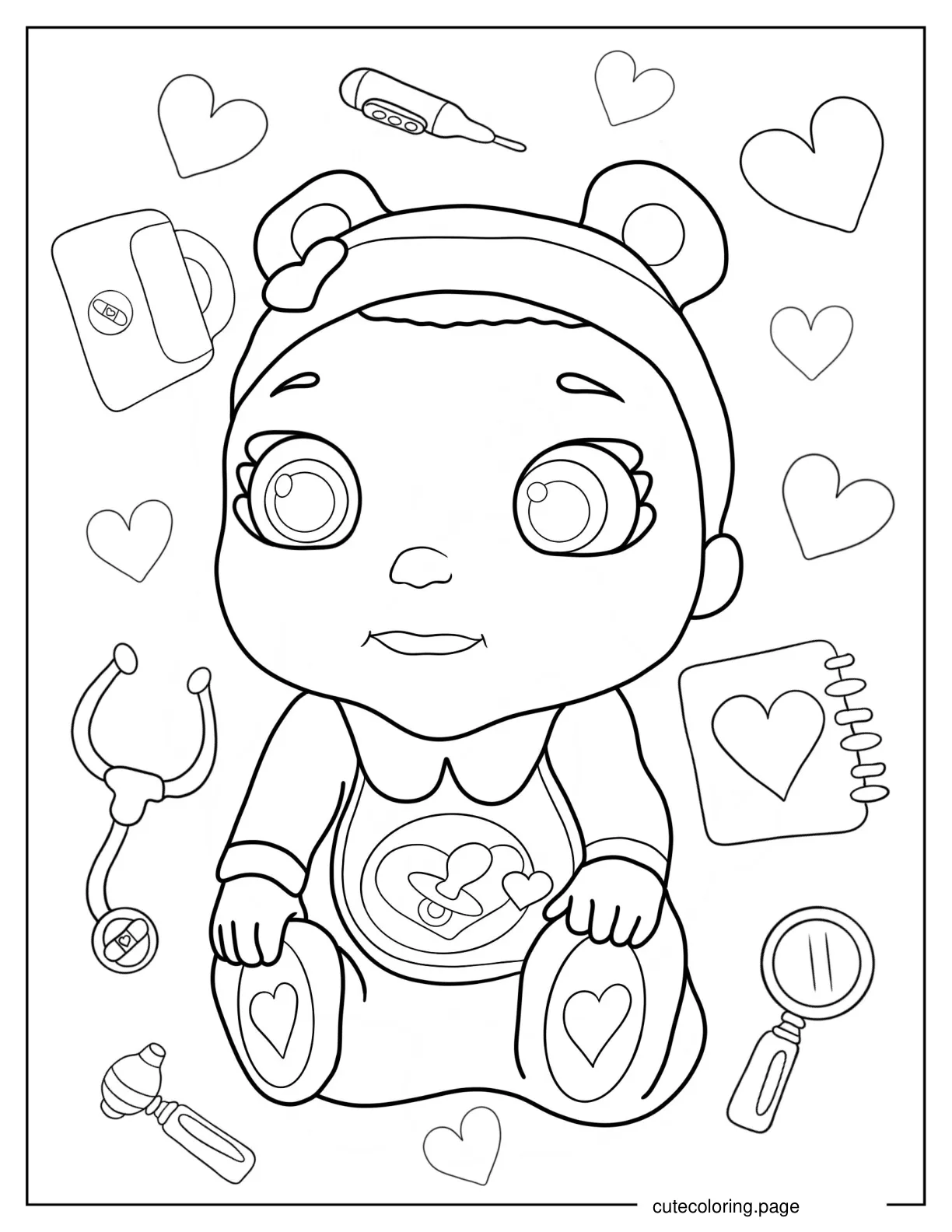 Cute Cece McStuffins Coloring Sheet coloring page