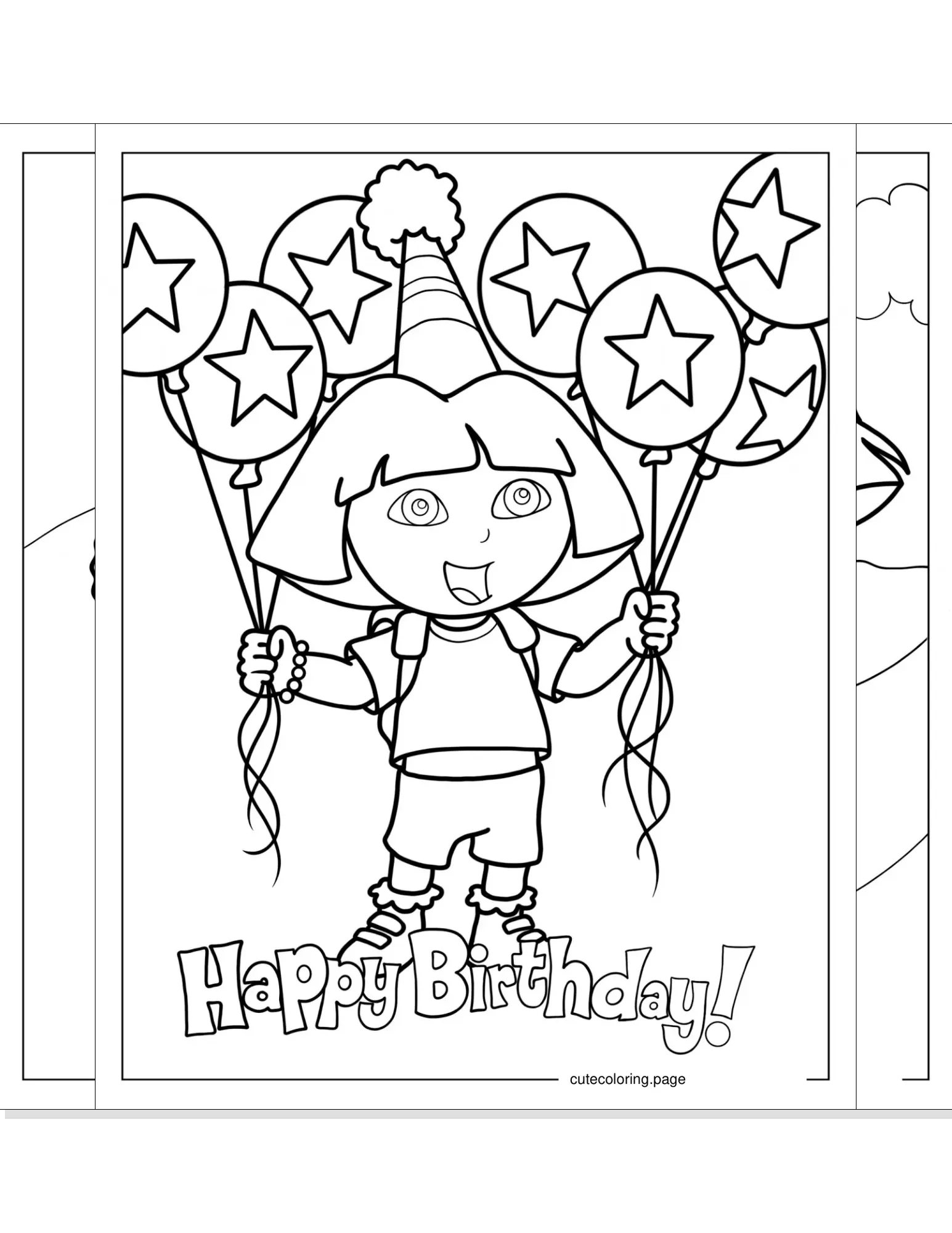 dora the explorer coloring pages coloring page