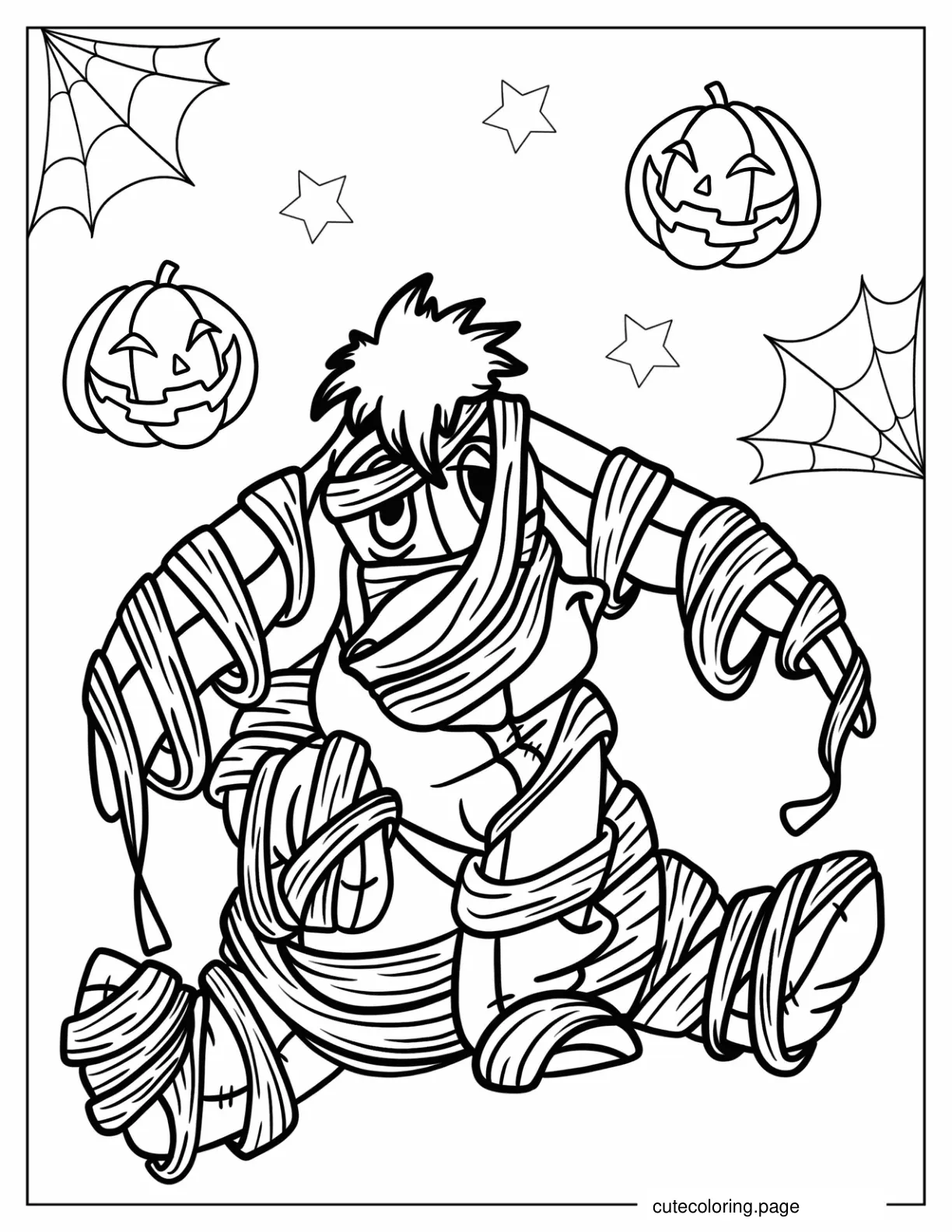 Mummy Eeyore On Halloween coloring page