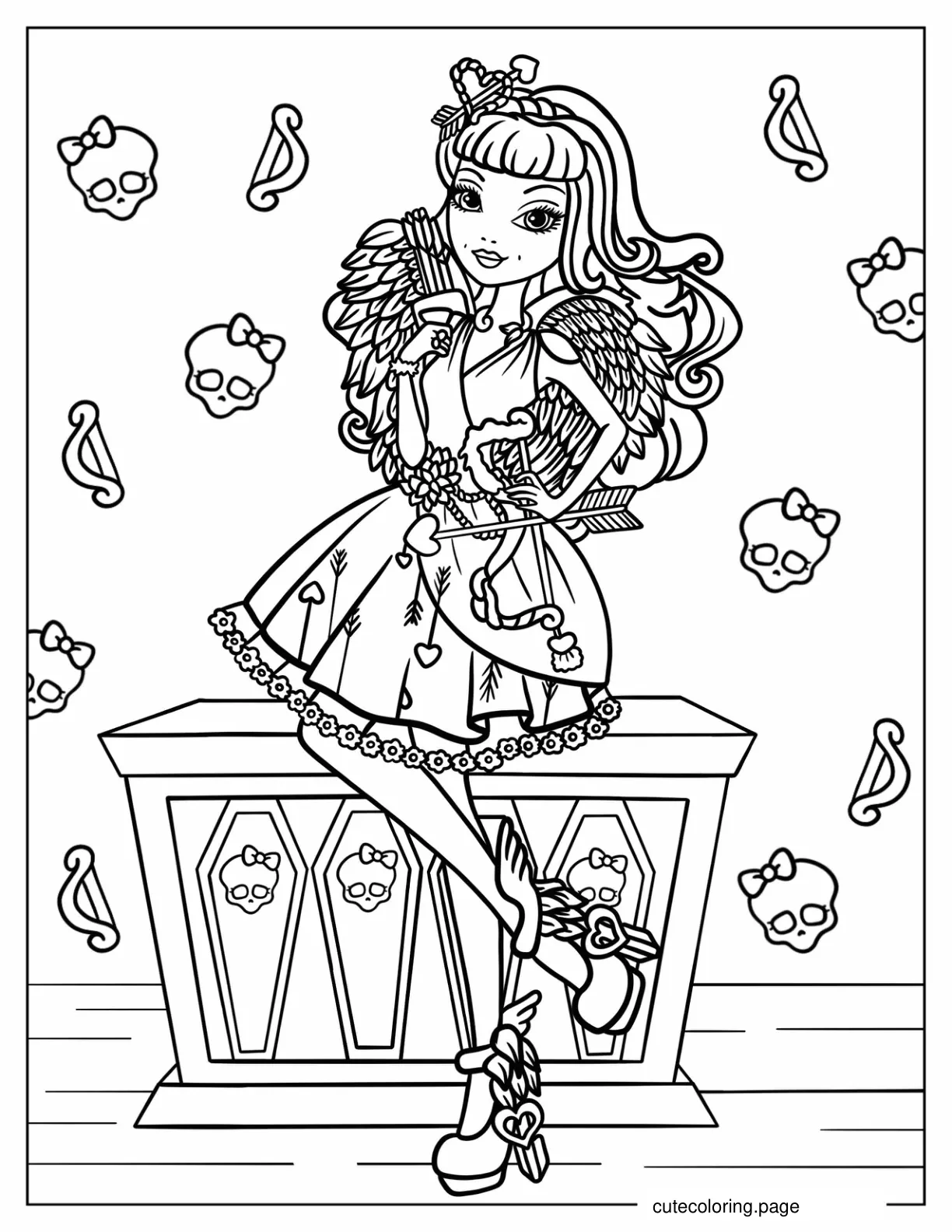 C.A. Cupid Coloring Page For Kids coloring page