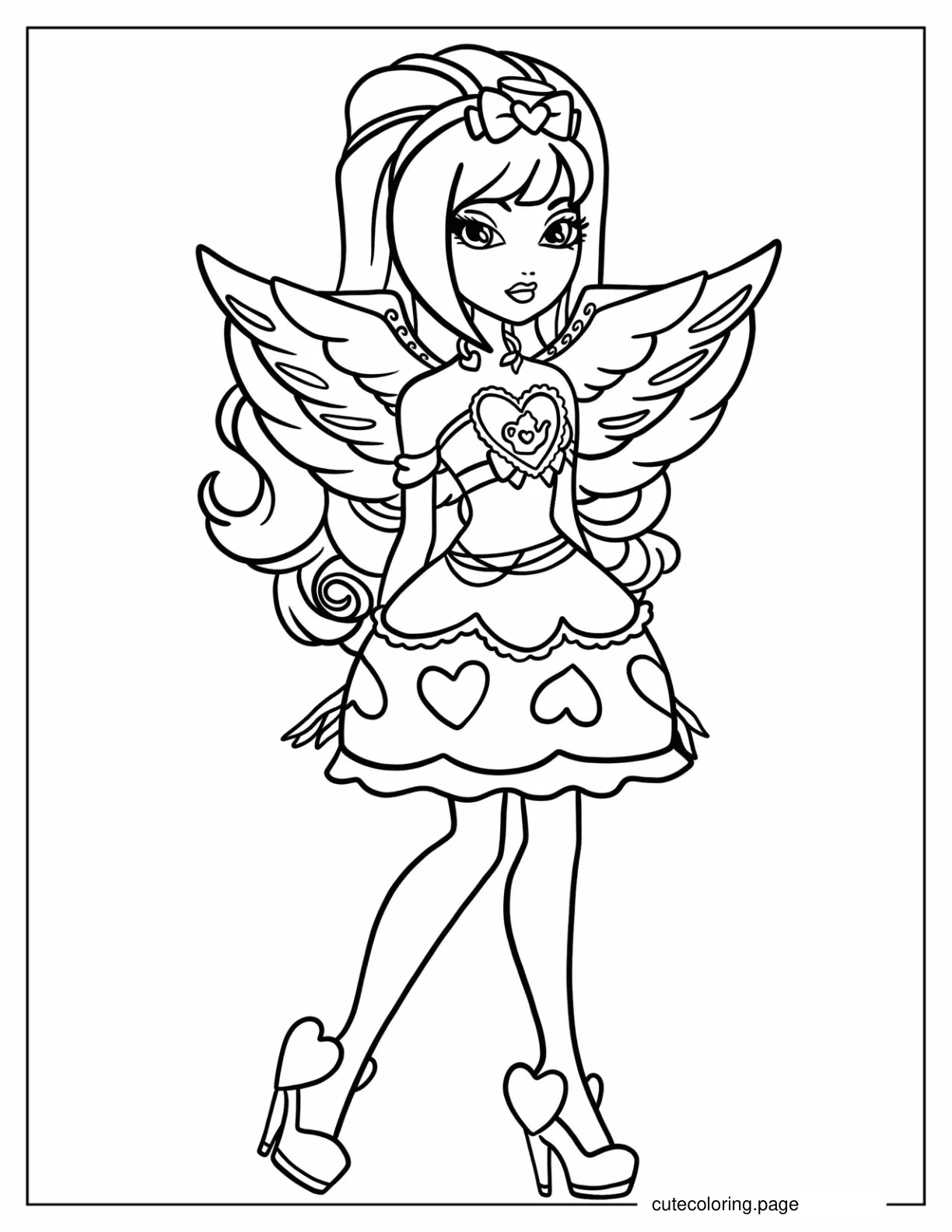 Easy C.A. Cupid Coloring Page For Preschoolers coloring page