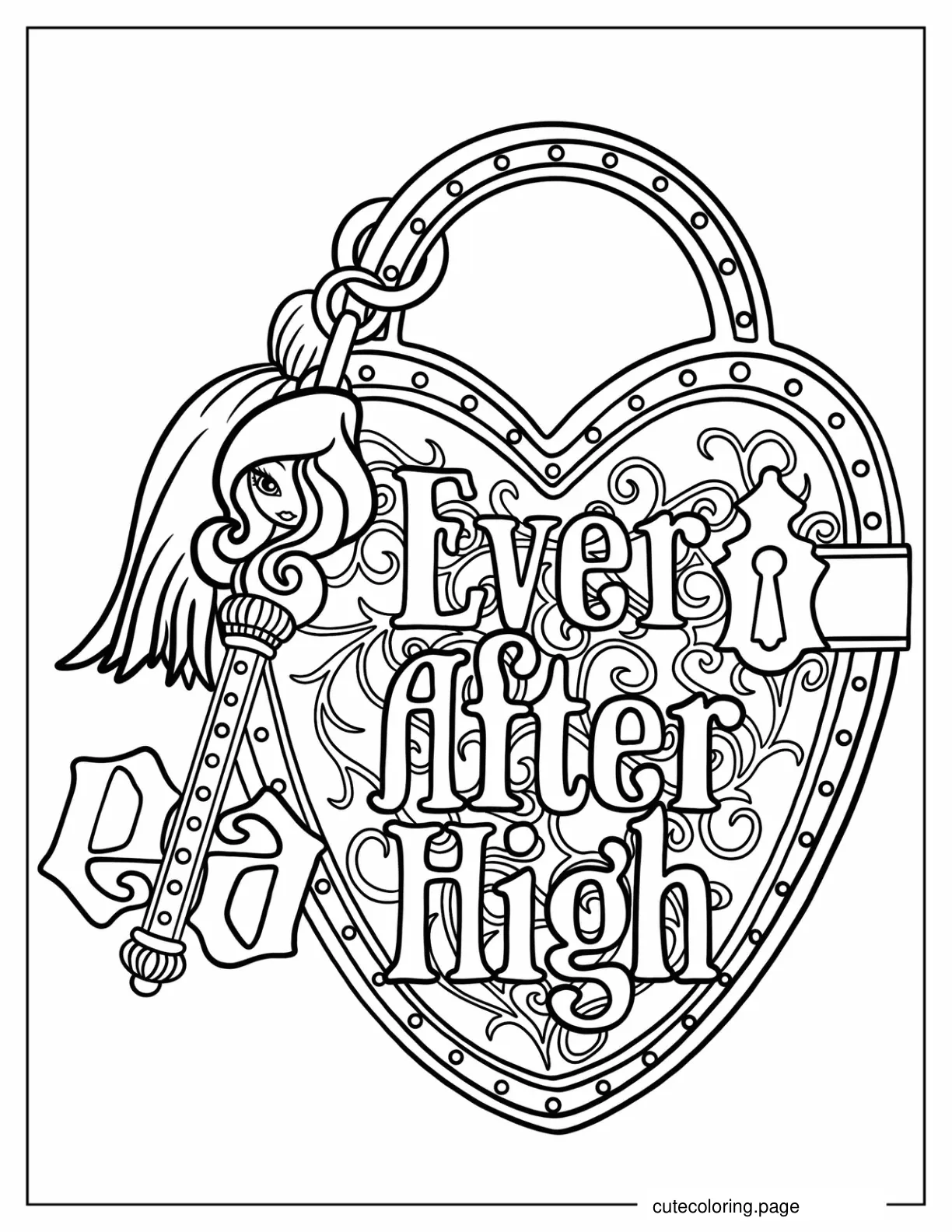 Ever After High Logo Coloring Page coloring page