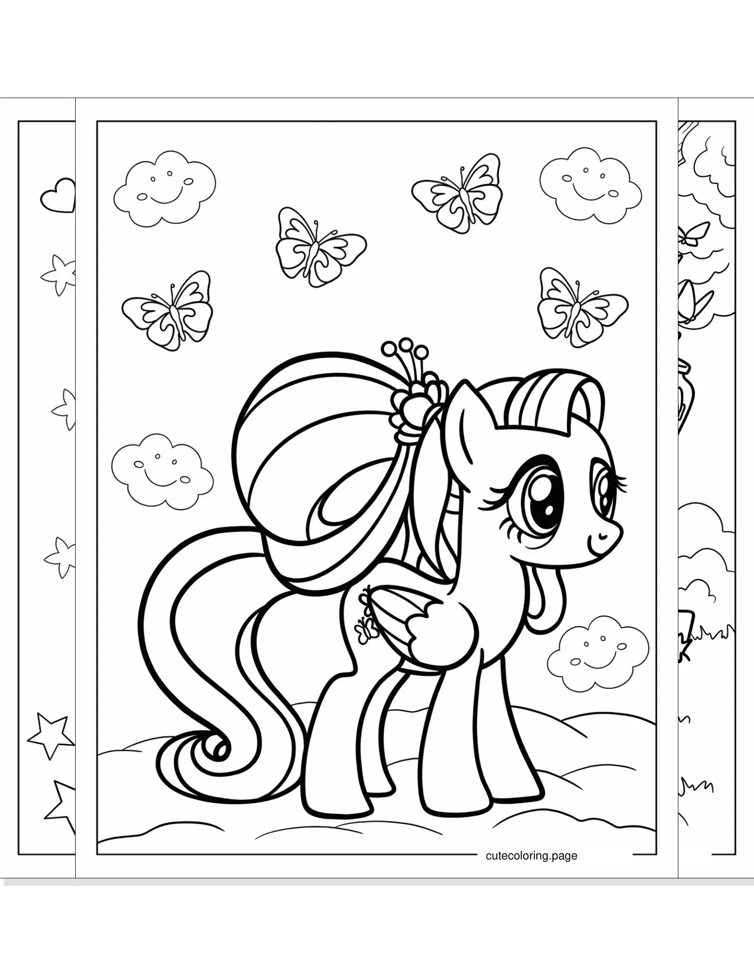 fluttershy coloring pages coloring page