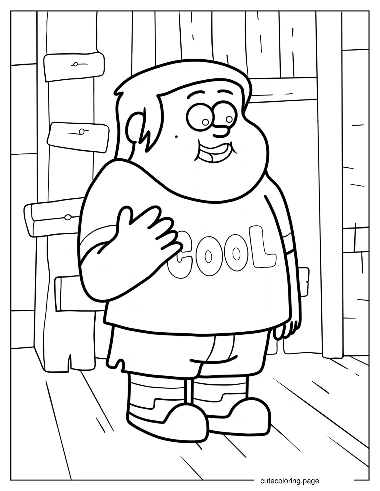 Branden Boy Version Of Grenda Gravity Falls Coloring Page coloring page