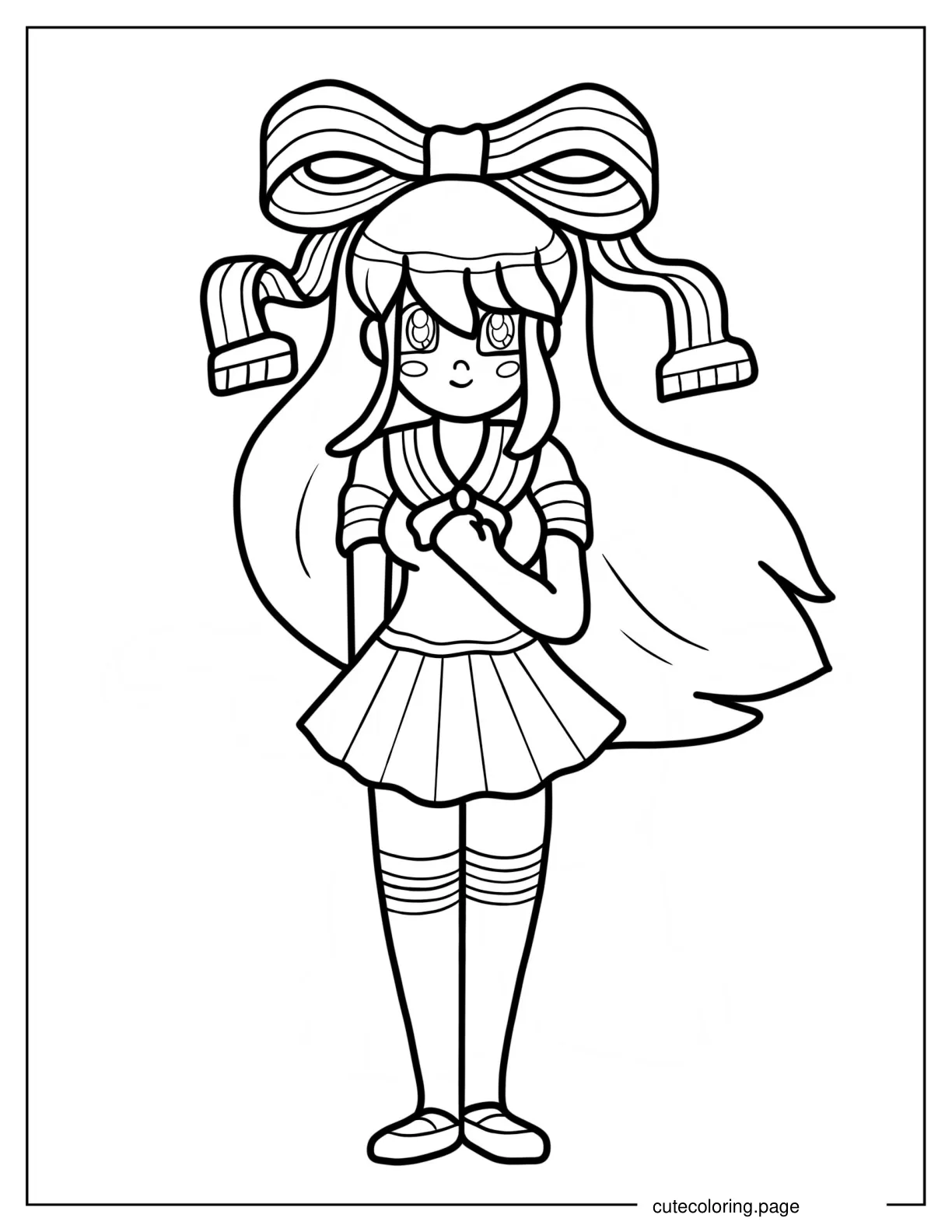 Cute GIFfany Outline Coloring Page coloring page