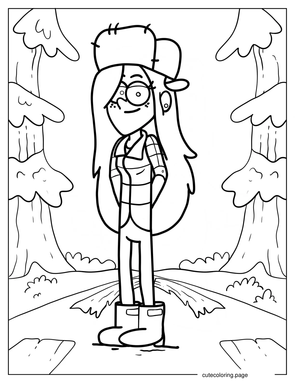 Easy Wendy Corduroy Outline In The Forest Coloring Sheet coloring page