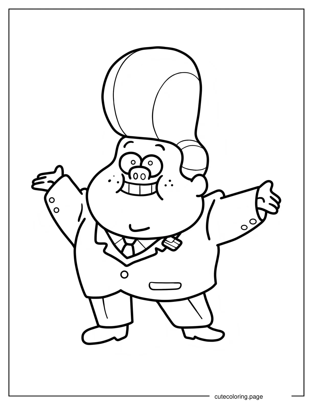 Li_l Gideon In Suit Coloring Page coloring page