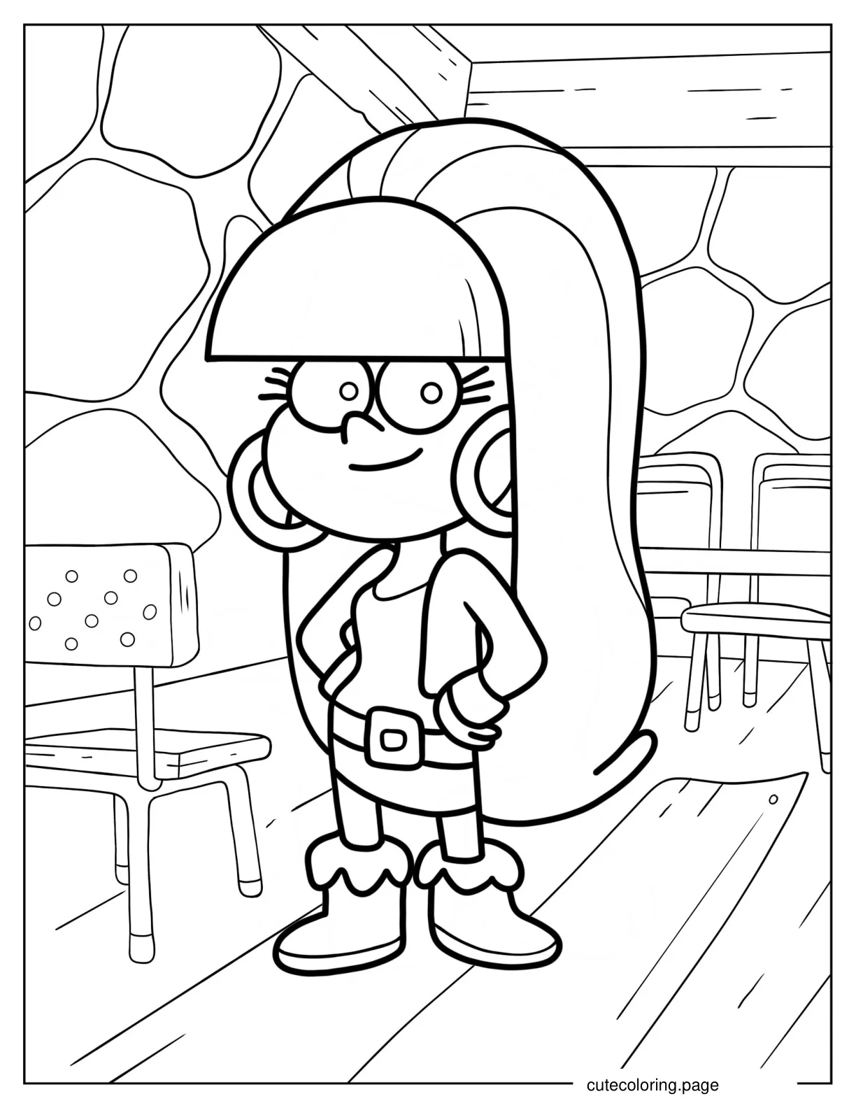 Pacifica Northwest Of Gravity Falls Coloring Sheet coloring page