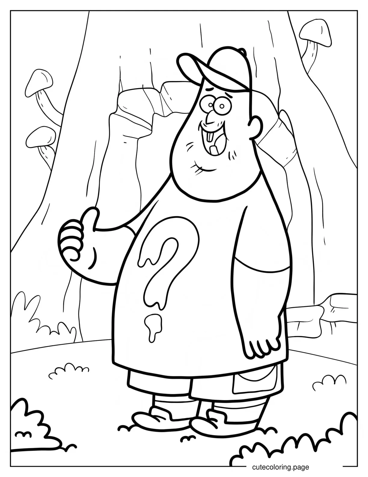 Soos Ramirez Giving Thumbs Up Coloring Page coloring page