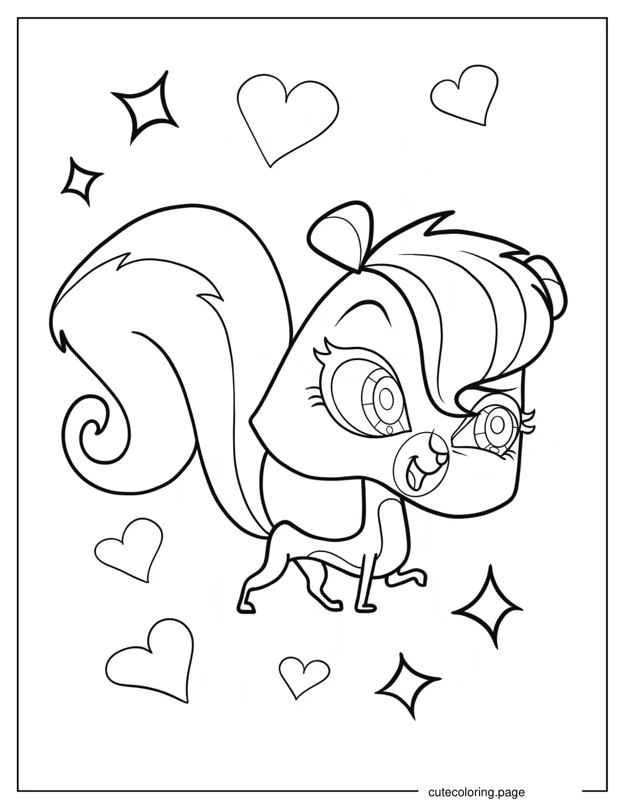 Cute Pepper Clark Littlest Pet Shop Coloring Sheet coloring page