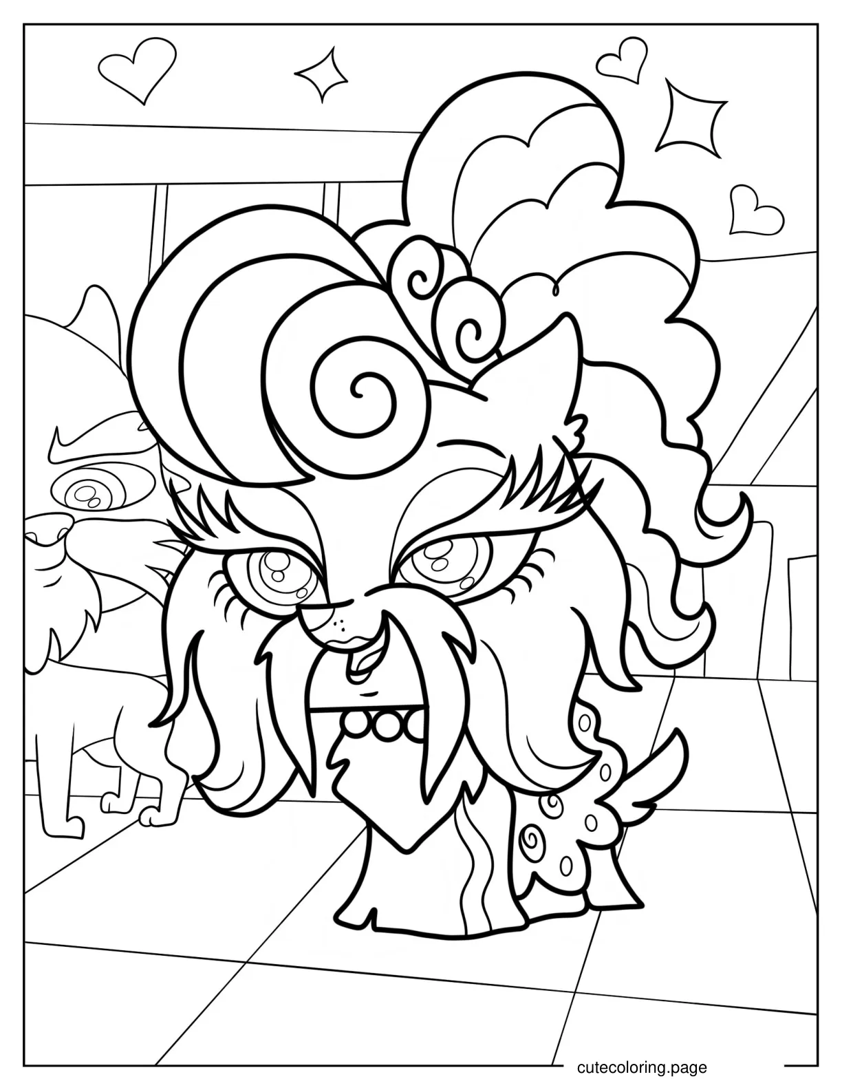 Detailed Shea Butter Littlest Pet Shop Coloring Page coloring page