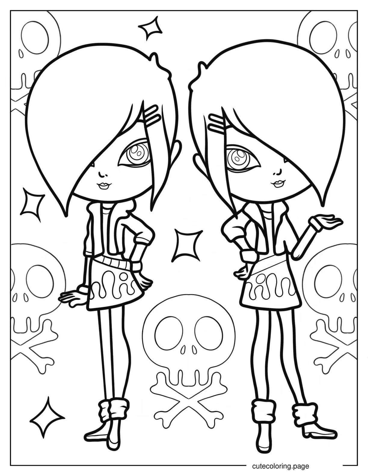 Littlelest Pet Shop Biskit Twins coloring page