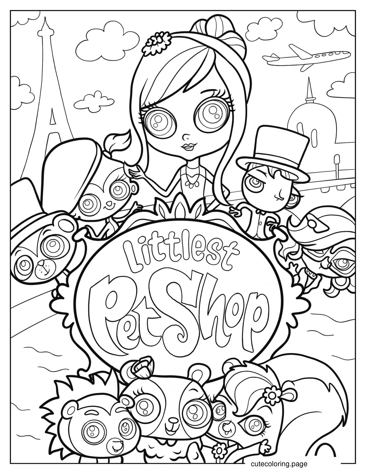 Littlest Pet Shop In Paris Coloring Sheet coloring page