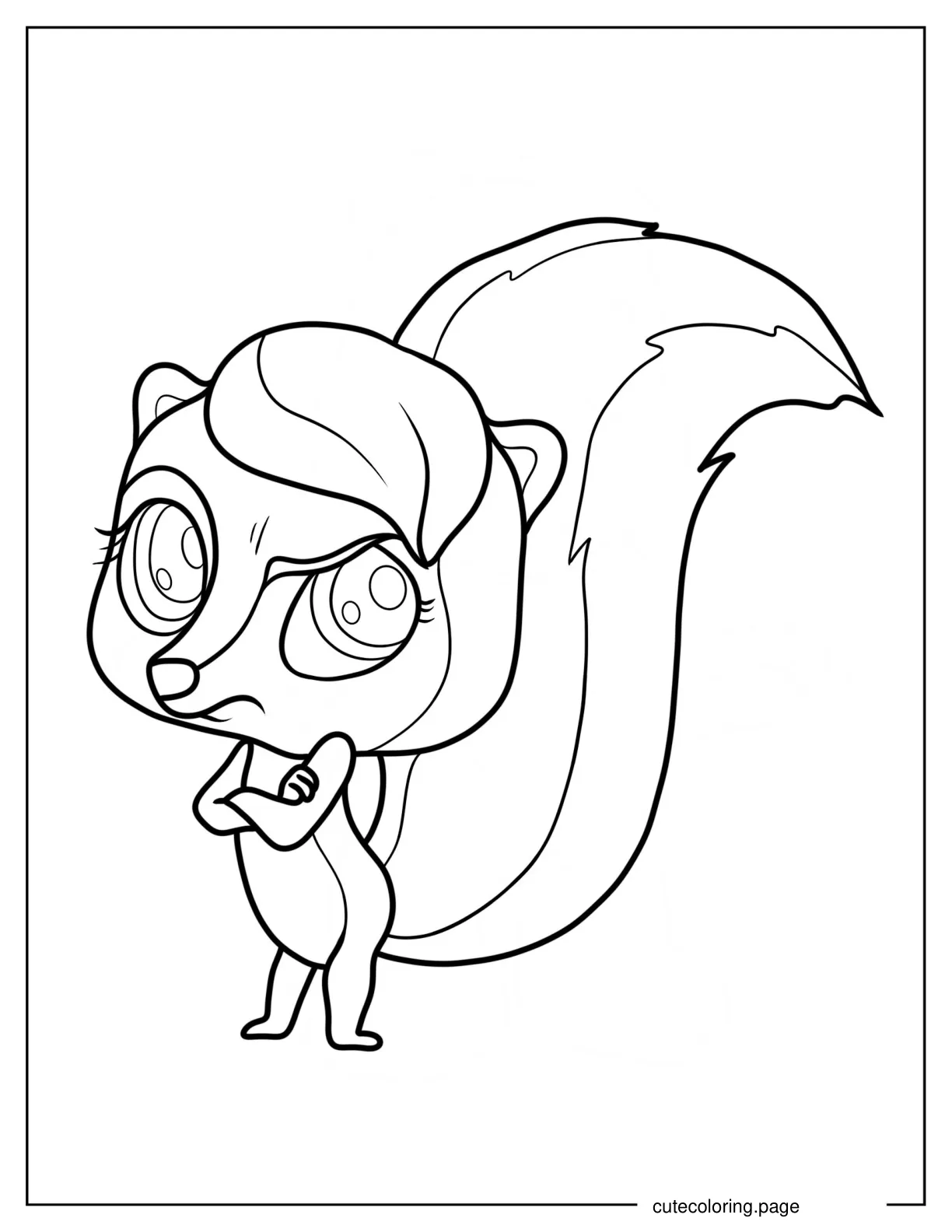 Littlest Pet Shop Pepper With Arms Crossed Coloring Page coloring page