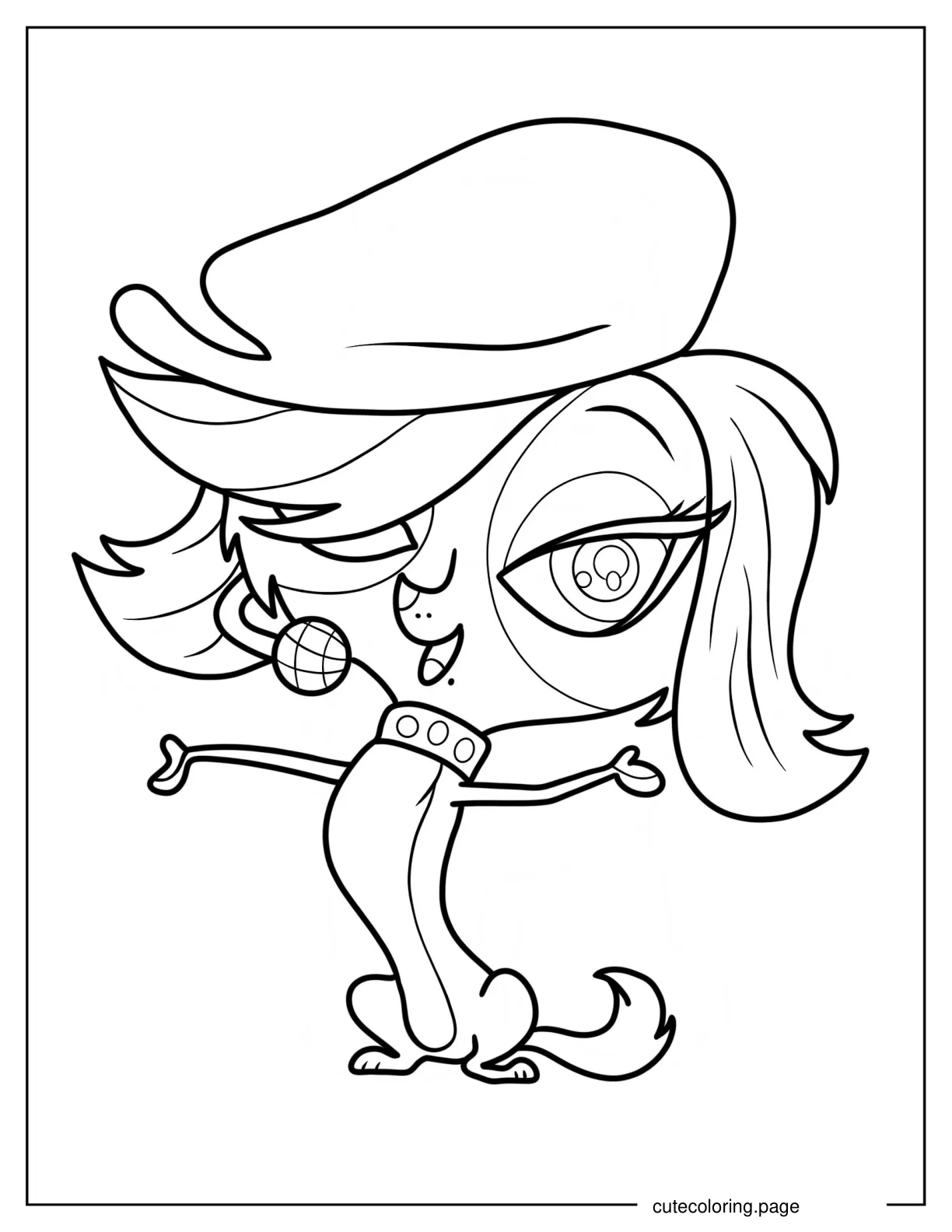 Littlest Pet Shop Zoe Trent Coloring Page For Kids coloring page