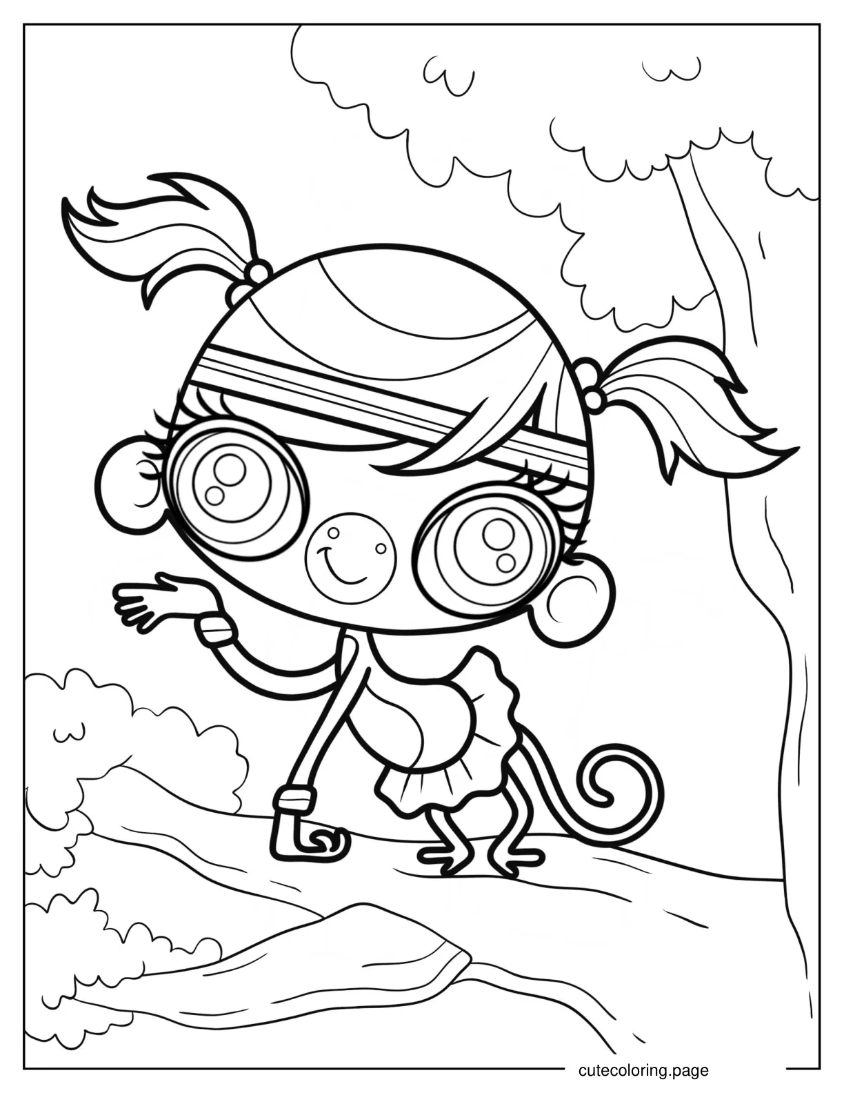 Minka Mark Up On A Tree coloring page