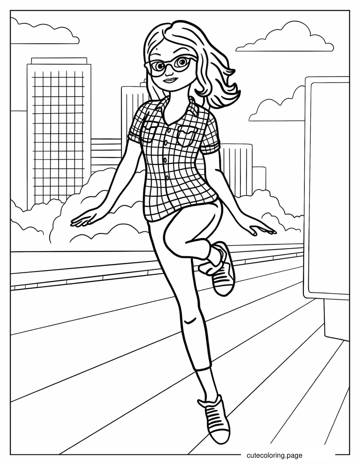 Alya Cesaire Skipping Coloring Page coloring page