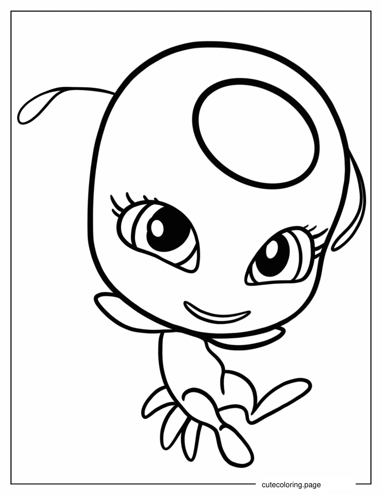 Kawaii Tikki Coloring Sheet For Kids coloring page