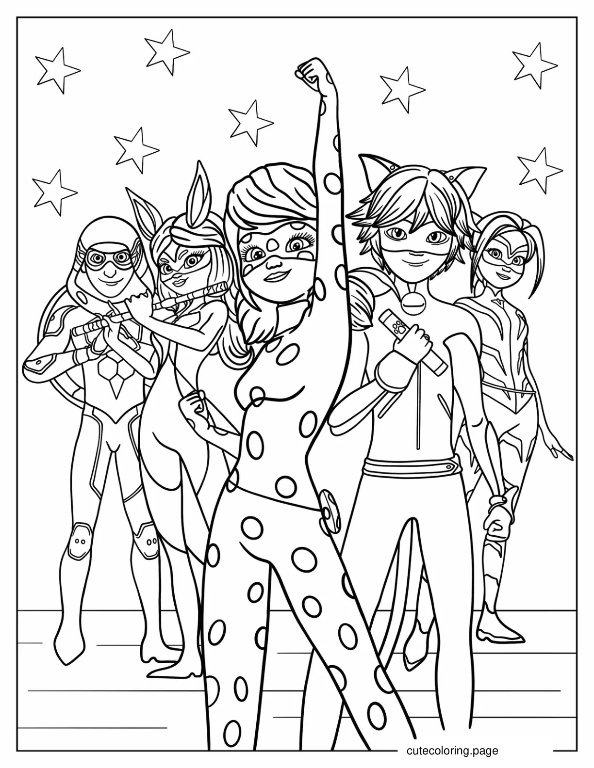 Miraculous Ladybug Poster coloring page