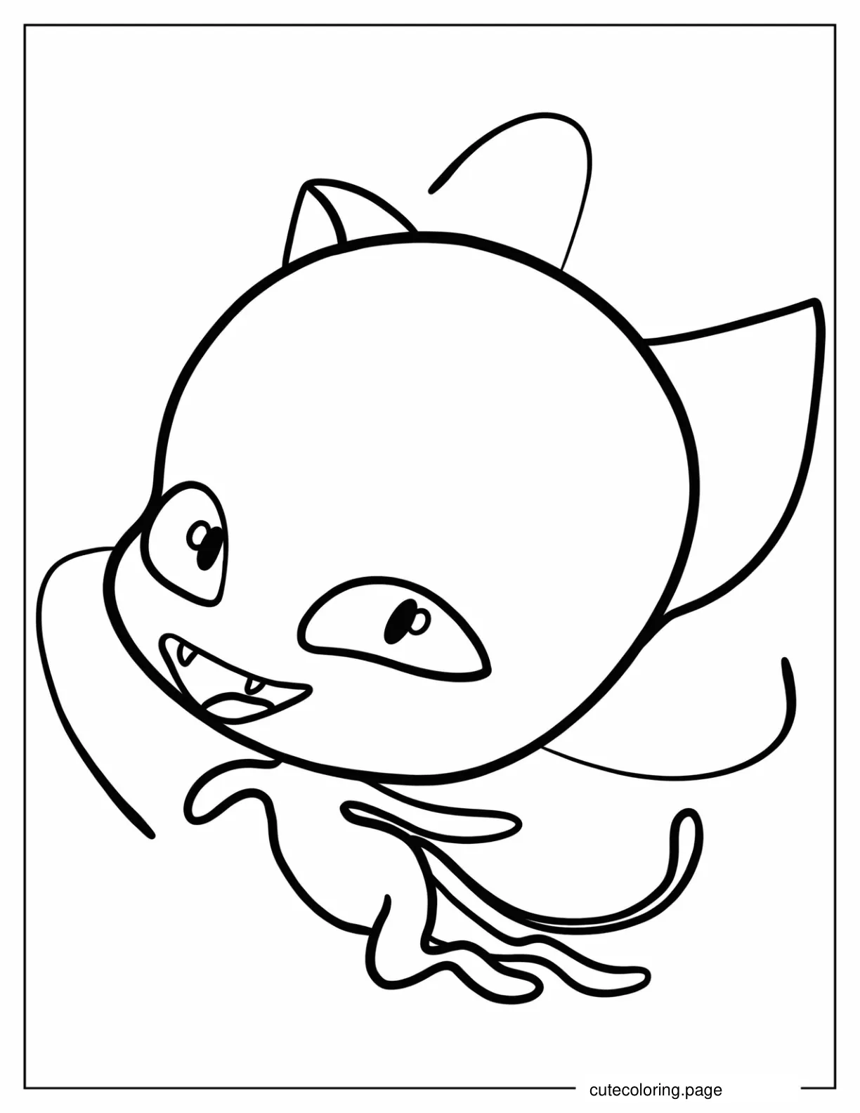 Plagg Outline Coloring Page For Preschoolers coloring page