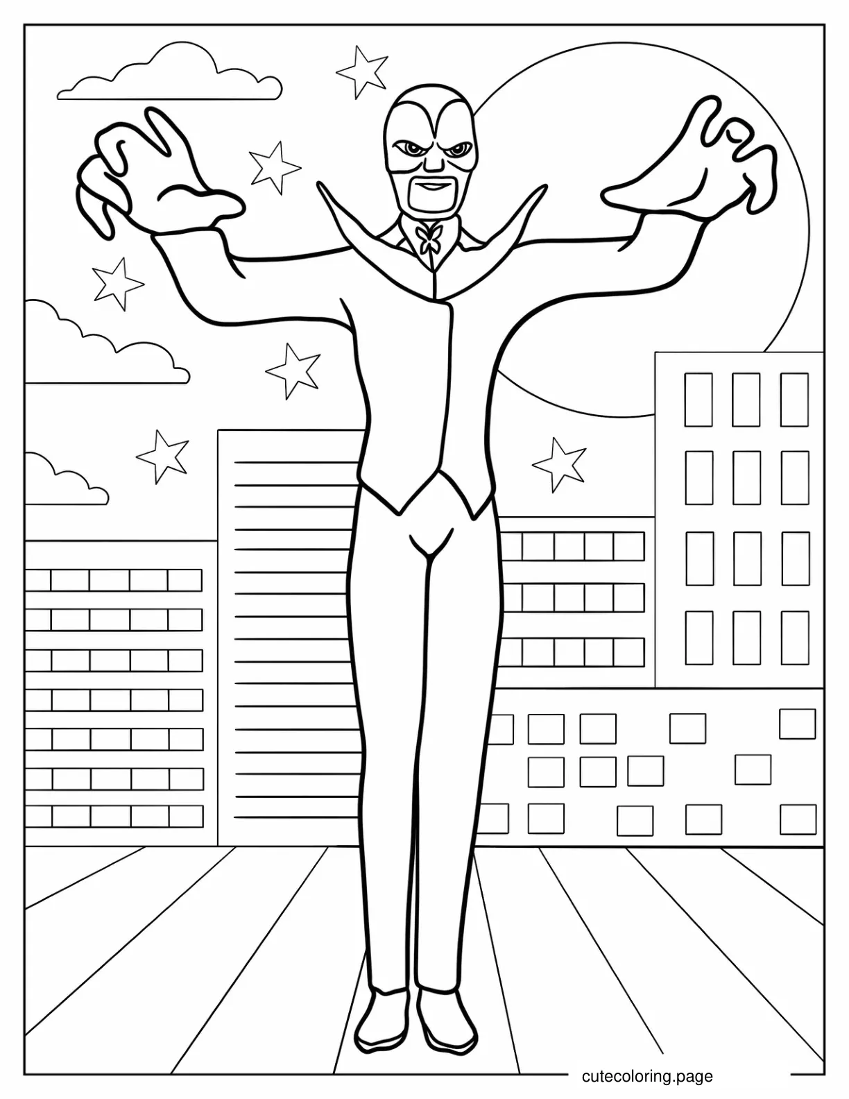 Scary Hawk Moth Outline Coloring Page coloring page